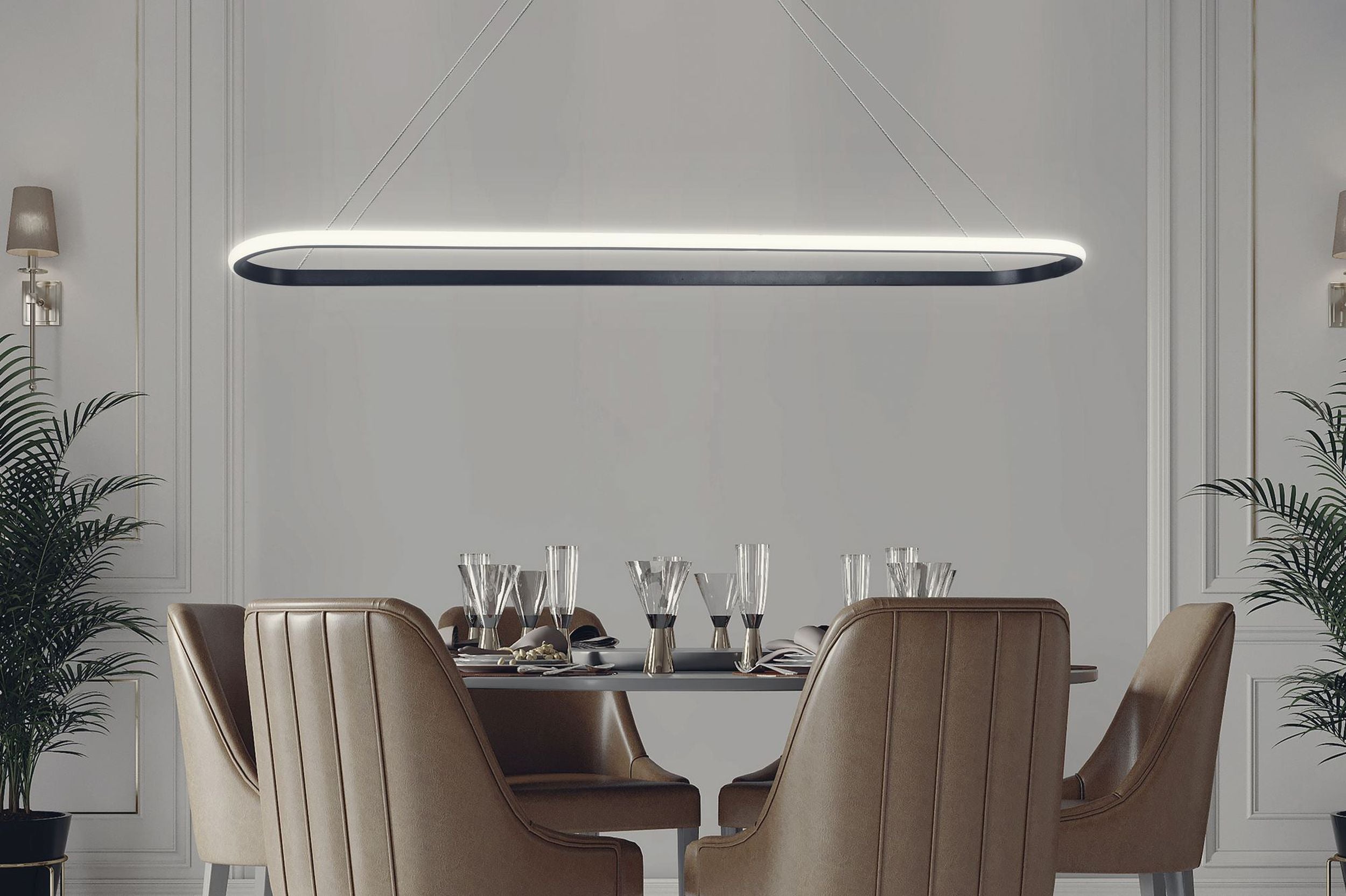 Lampa wisząca Spin LED czarny zimne światło