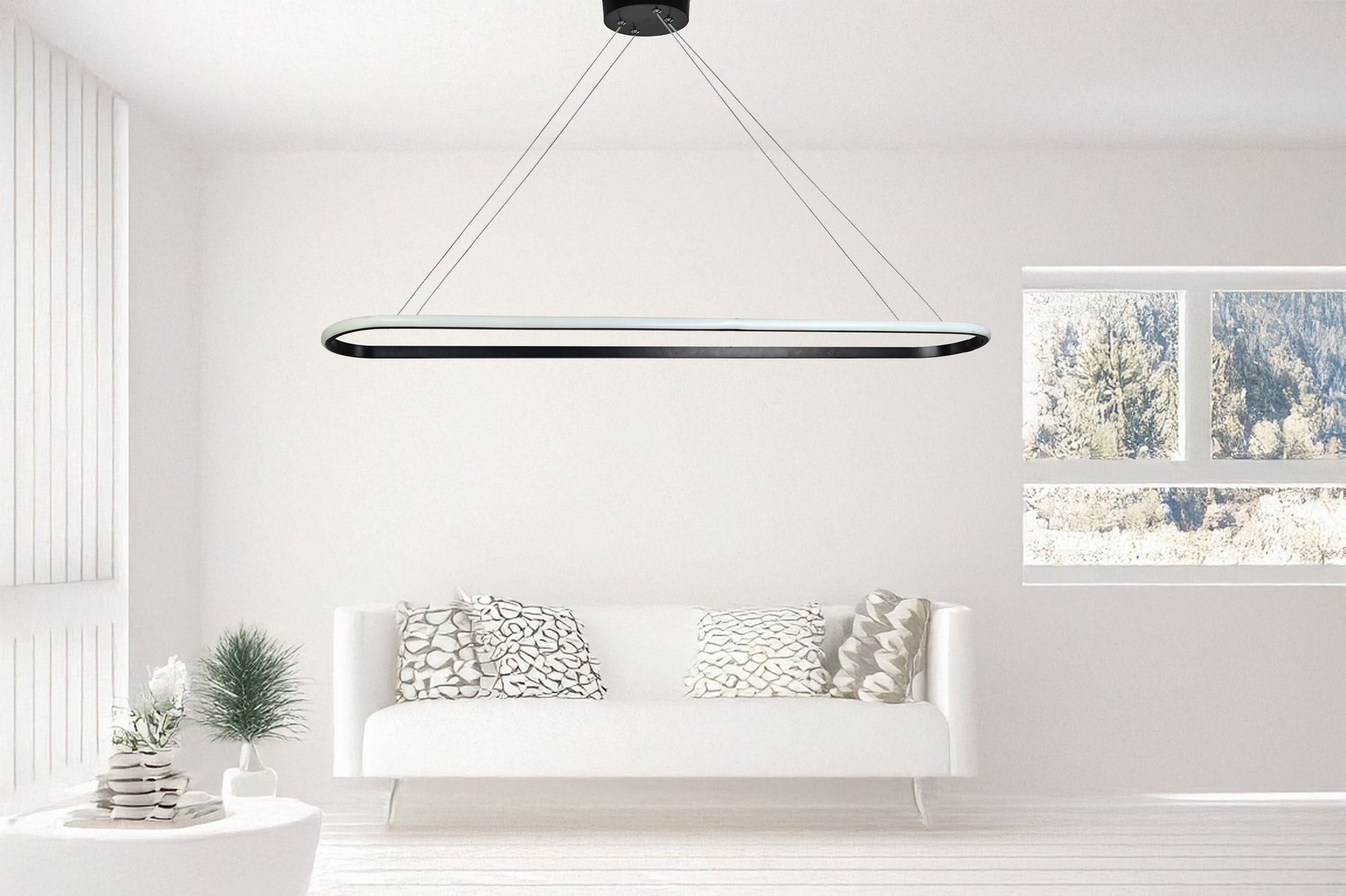 Lampa wisząca Spin LED czarny zimne światło