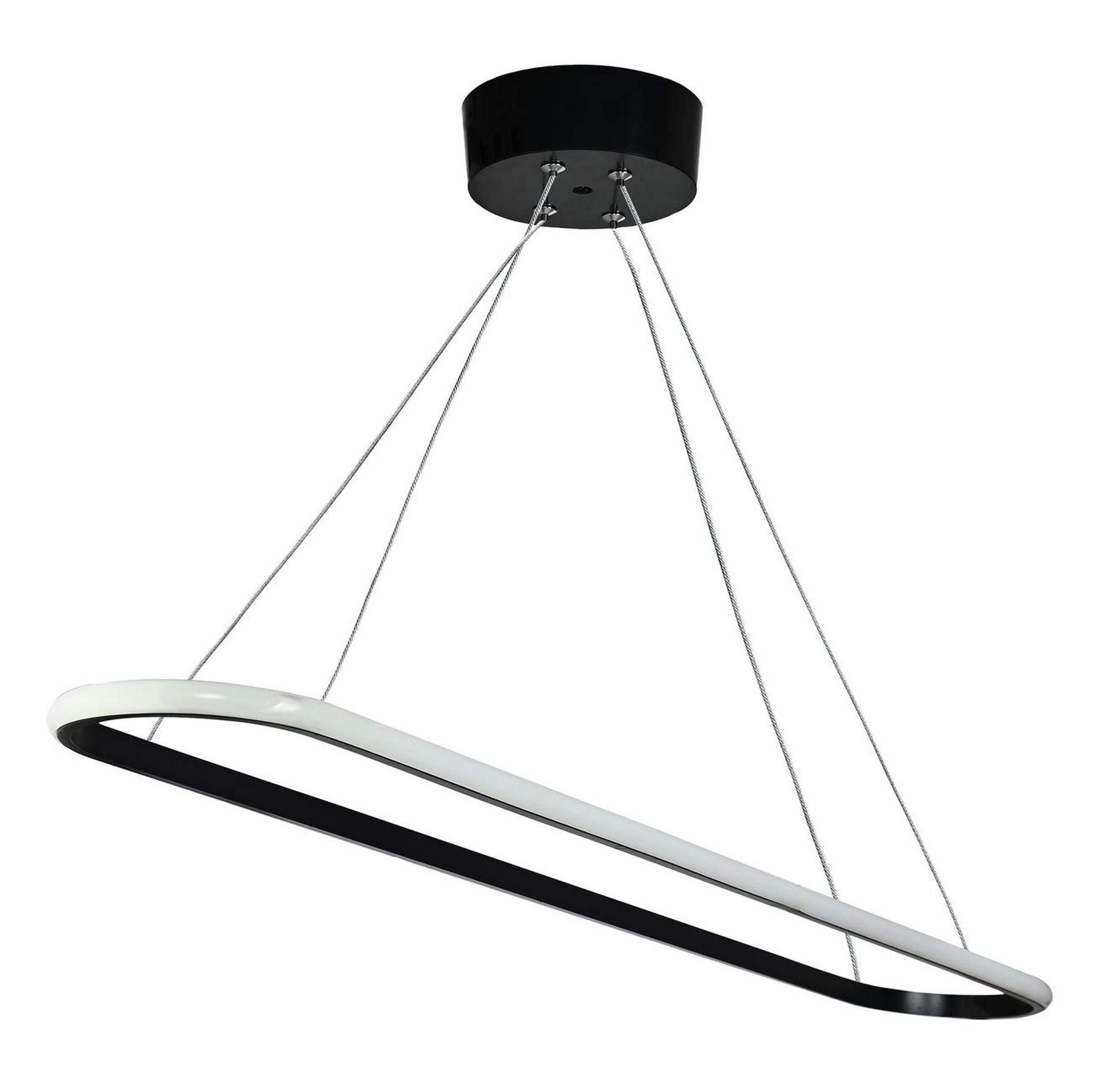 Lampa wisząca Spin LED czarny zimne światło
