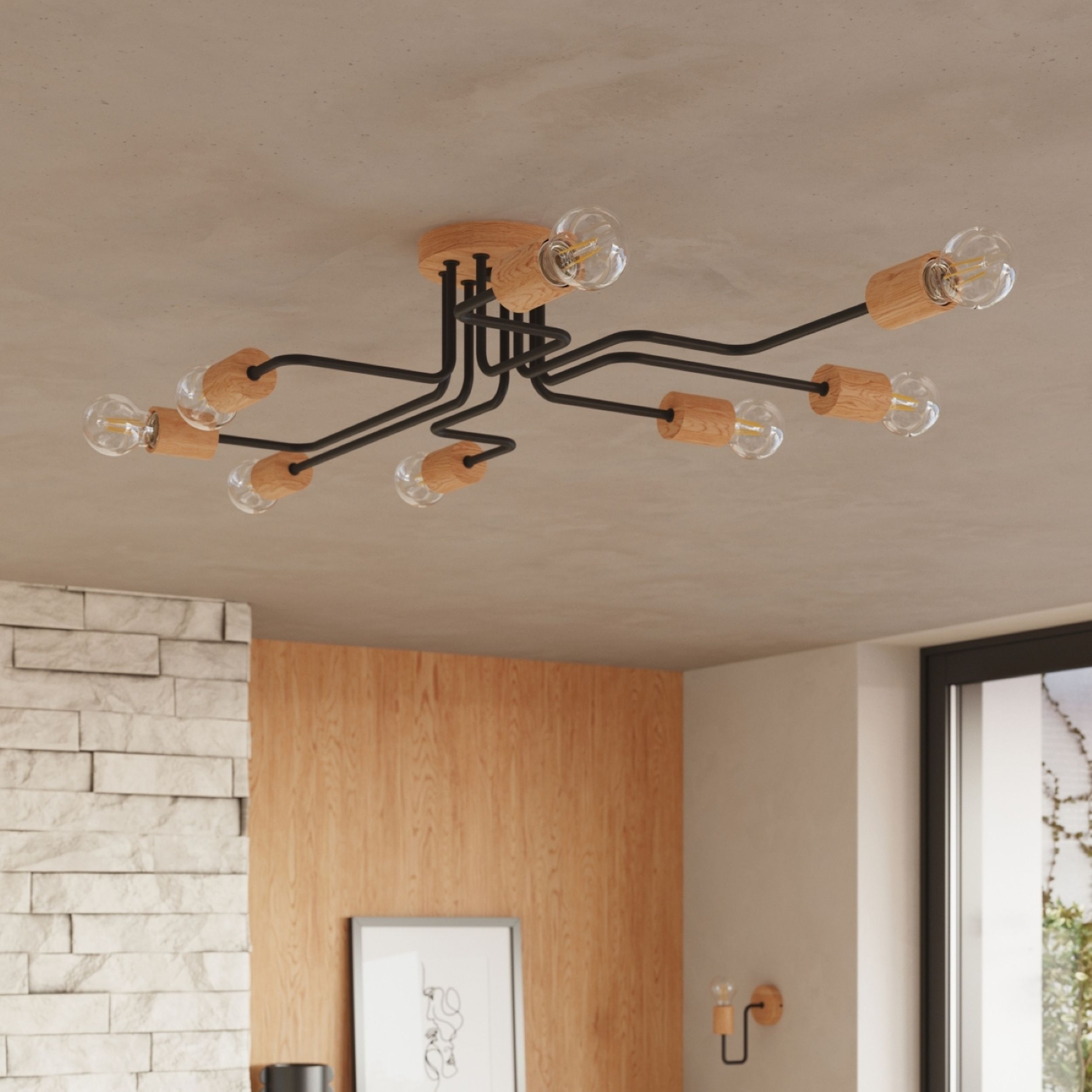 Lampa wisząca Timbo x6 czarna