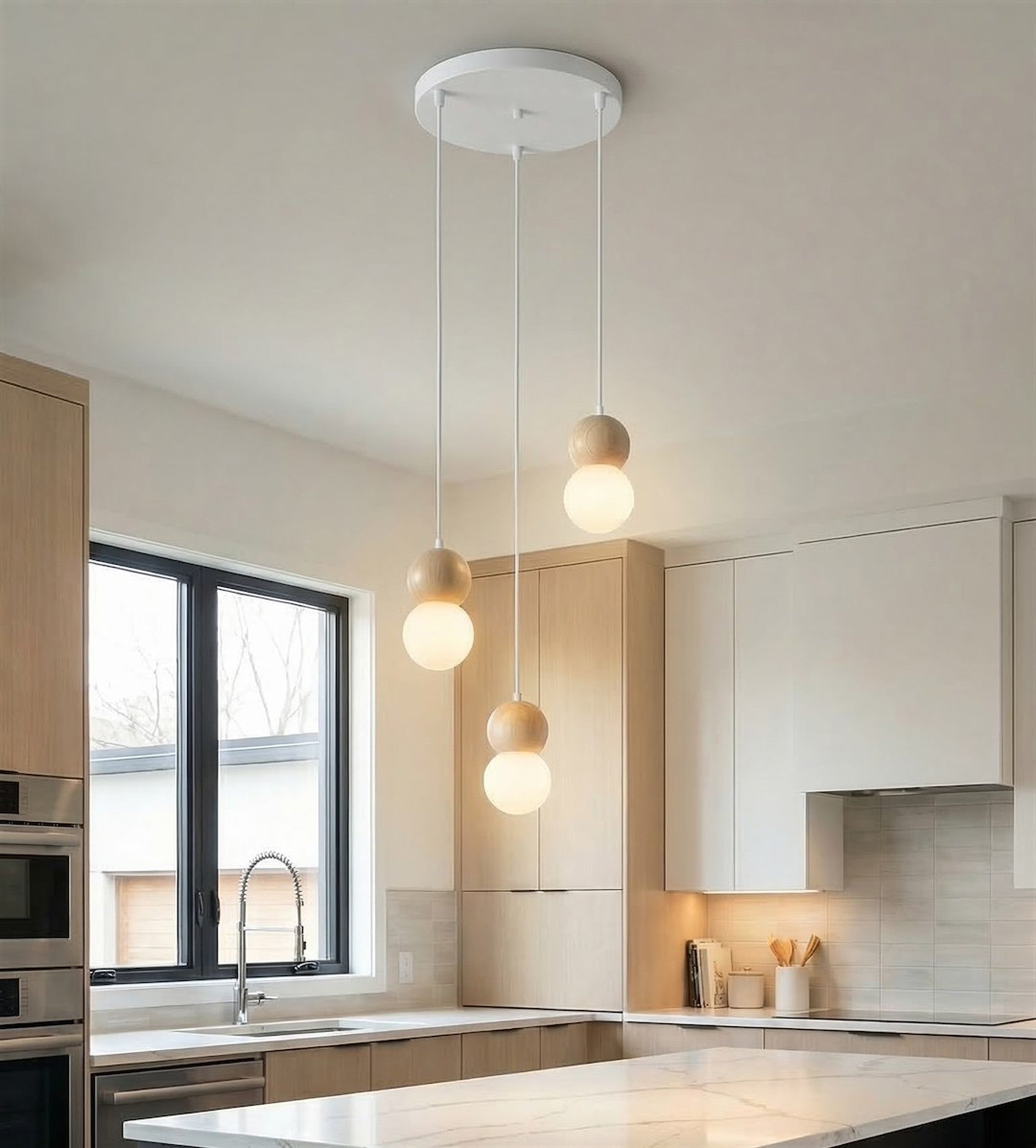 Lampa wisząca Loop x3 biała