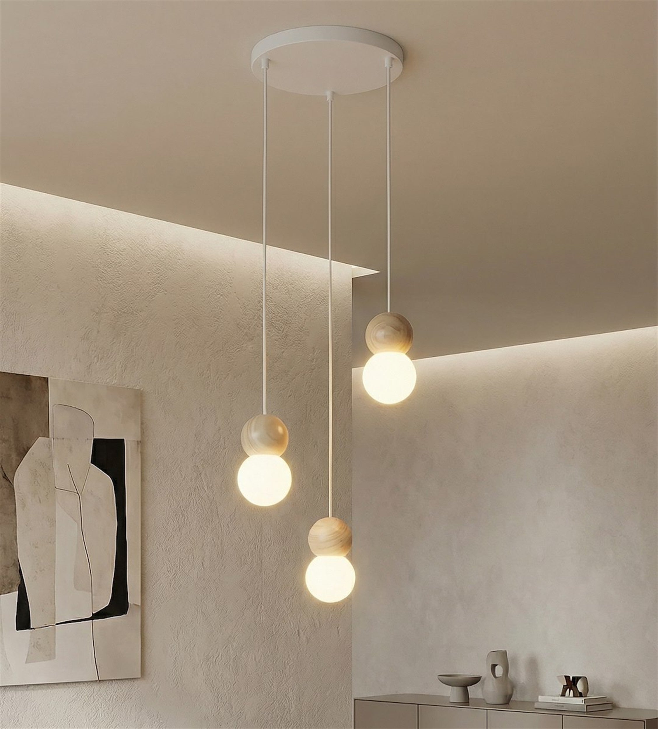 Lampa wisząca Loop x3 biała