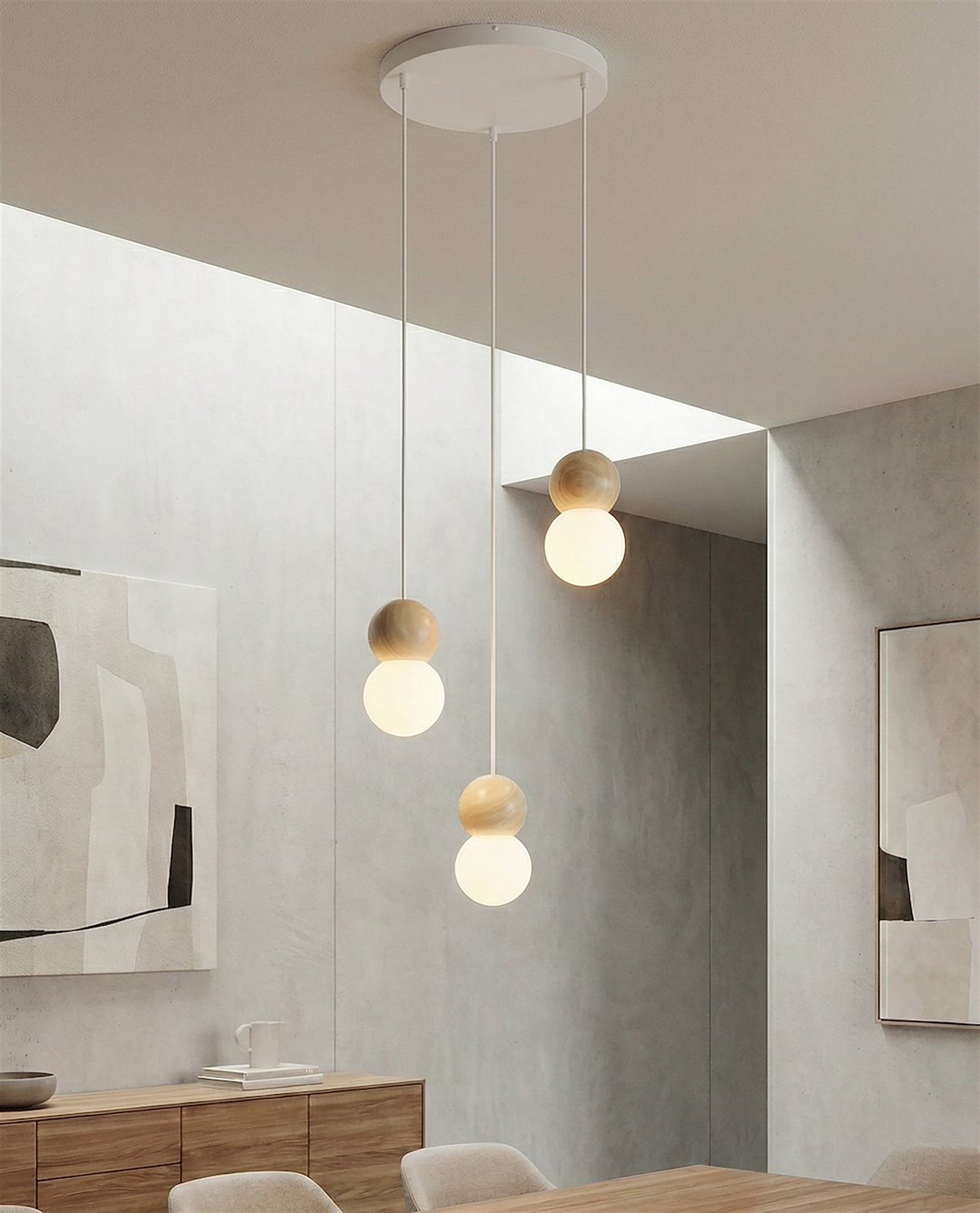 Lampa wisząca Loop x3 biała