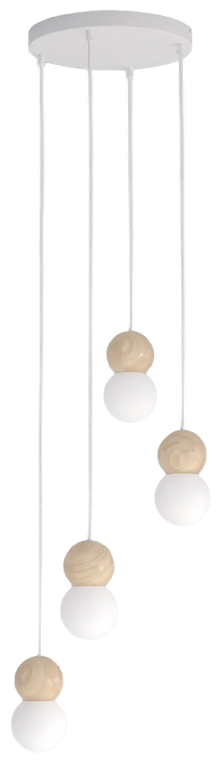 Lampa wisząca Loop x4 biała