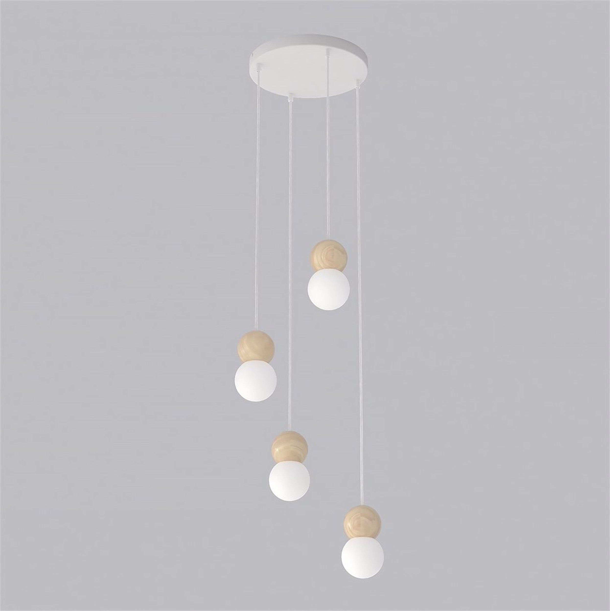 Lampa wisząca Loop x4 biała
