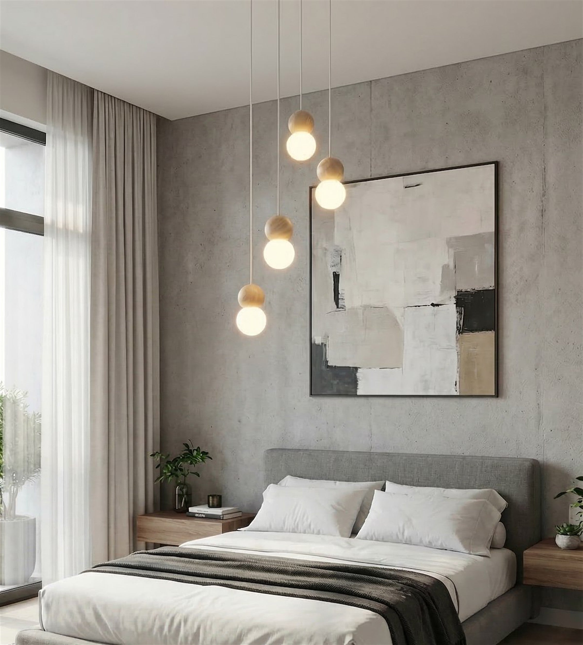 Lampa wisząca Loop x4 biała
