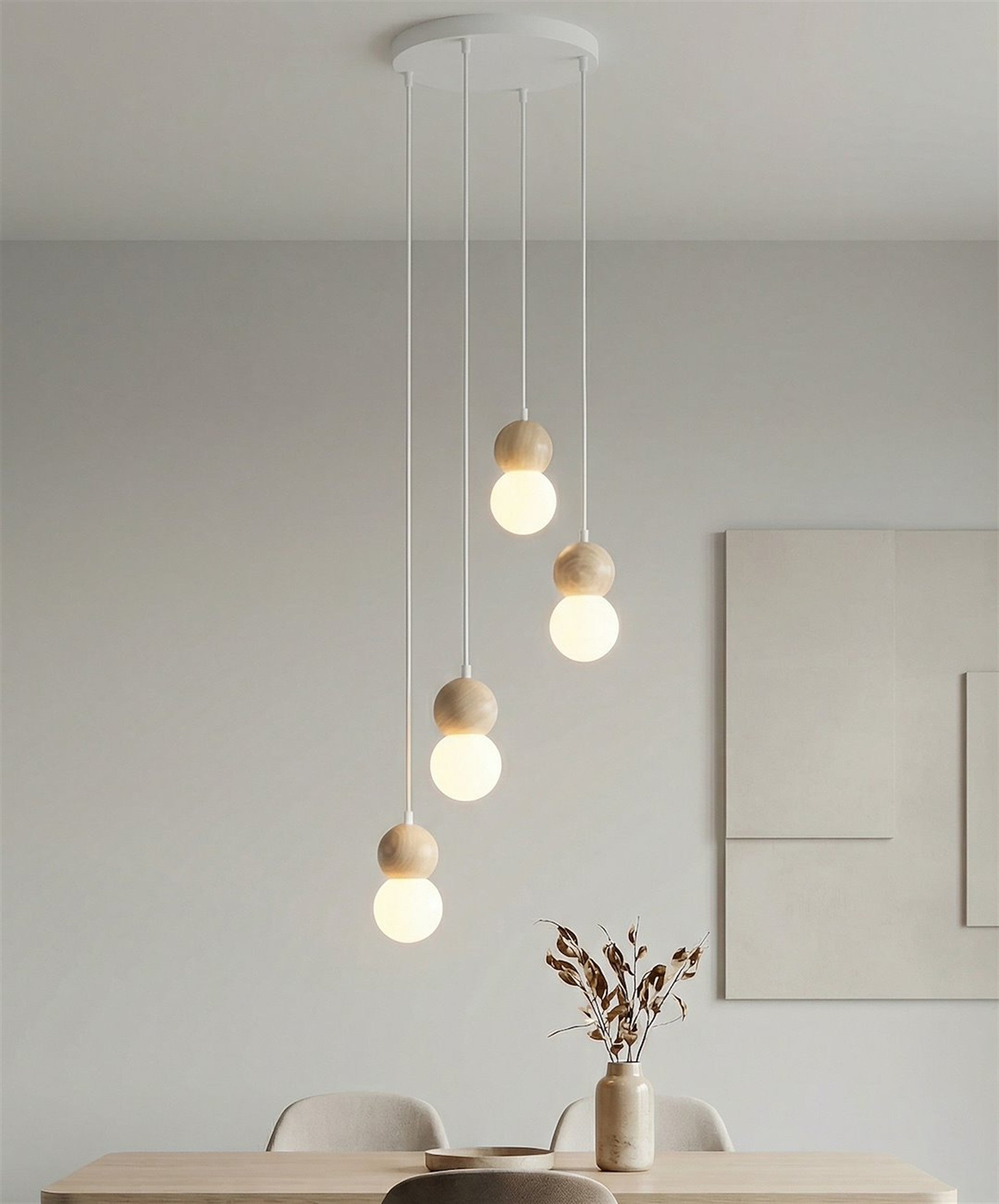 Lampa wisząca Loop x4 biała