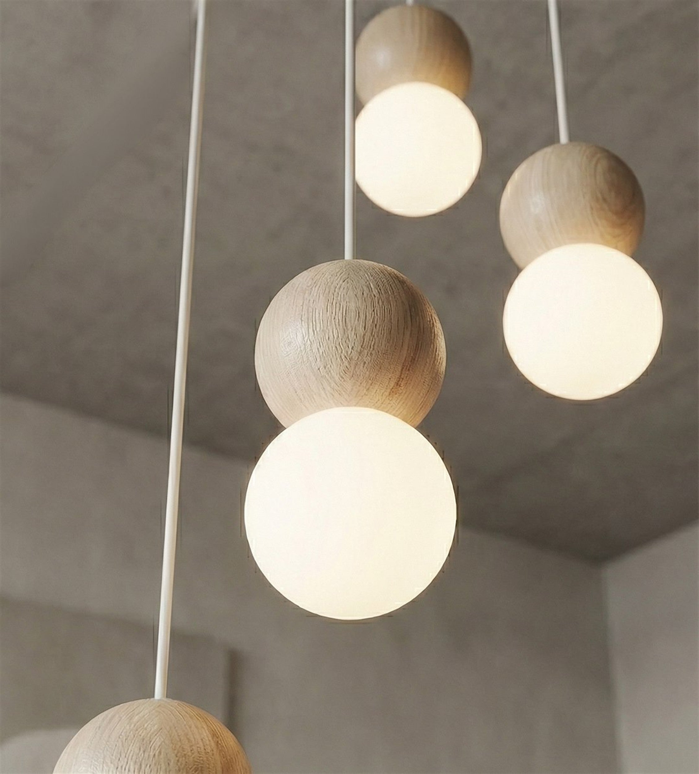 Lampa wisząca Loop x4 biała