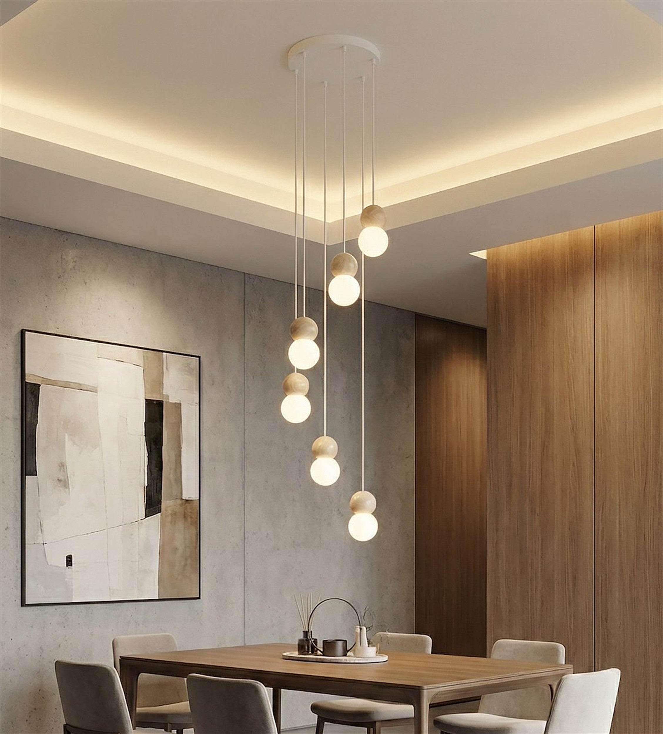 Lampa wisząca Loop x6 biała