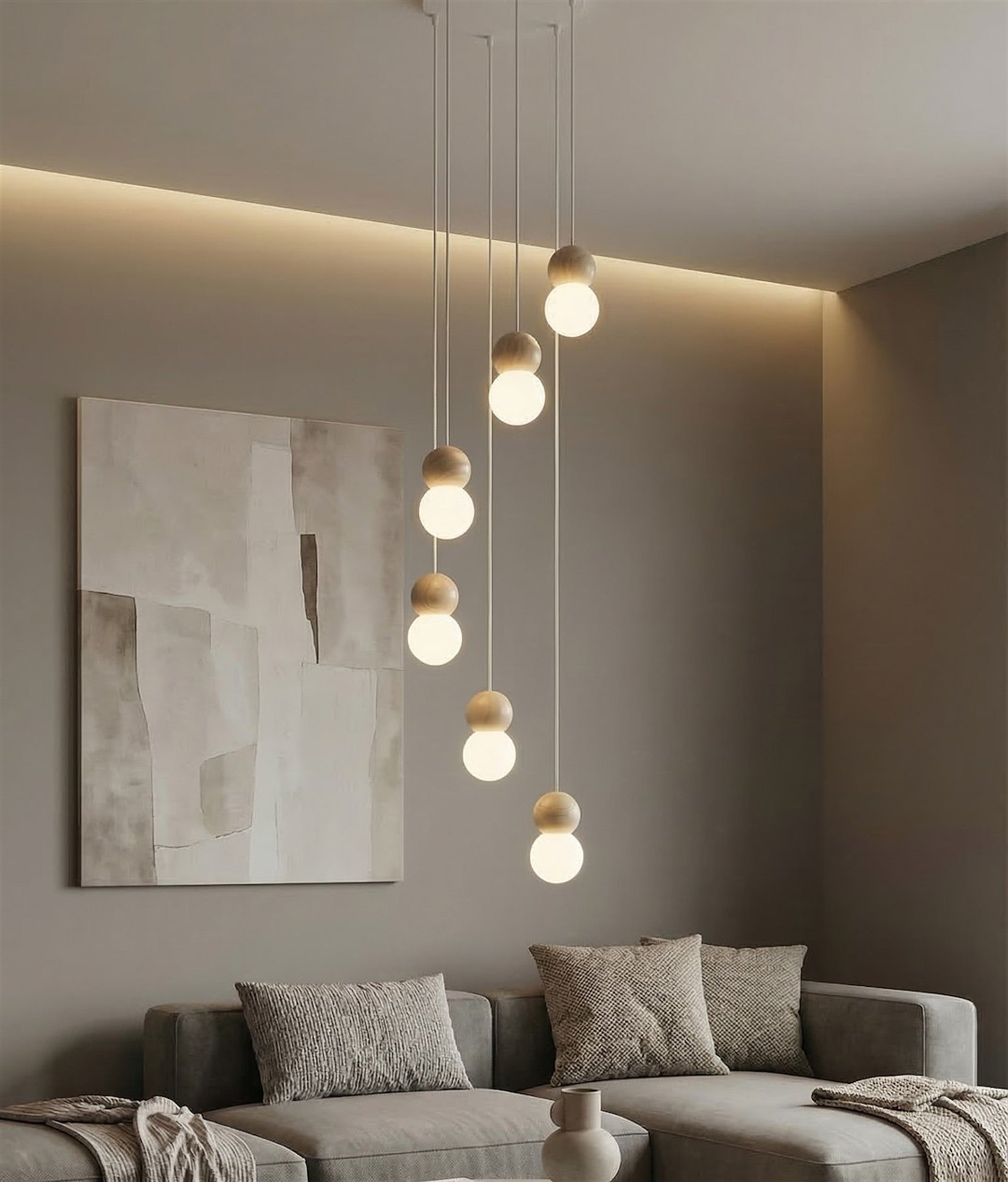 Lampa wisząca Loop x6 biała