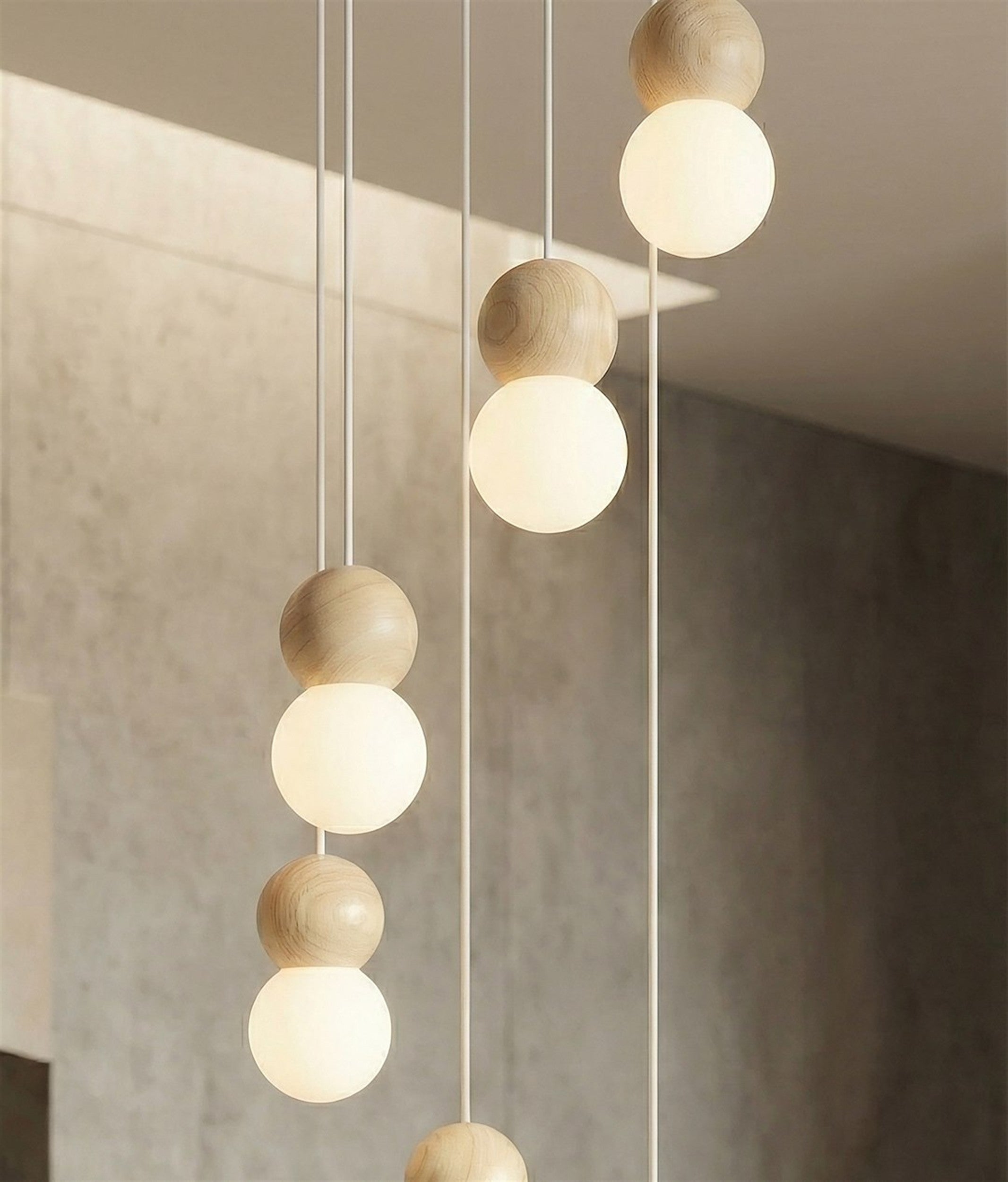 Lampa wisząca Loop x6 biała