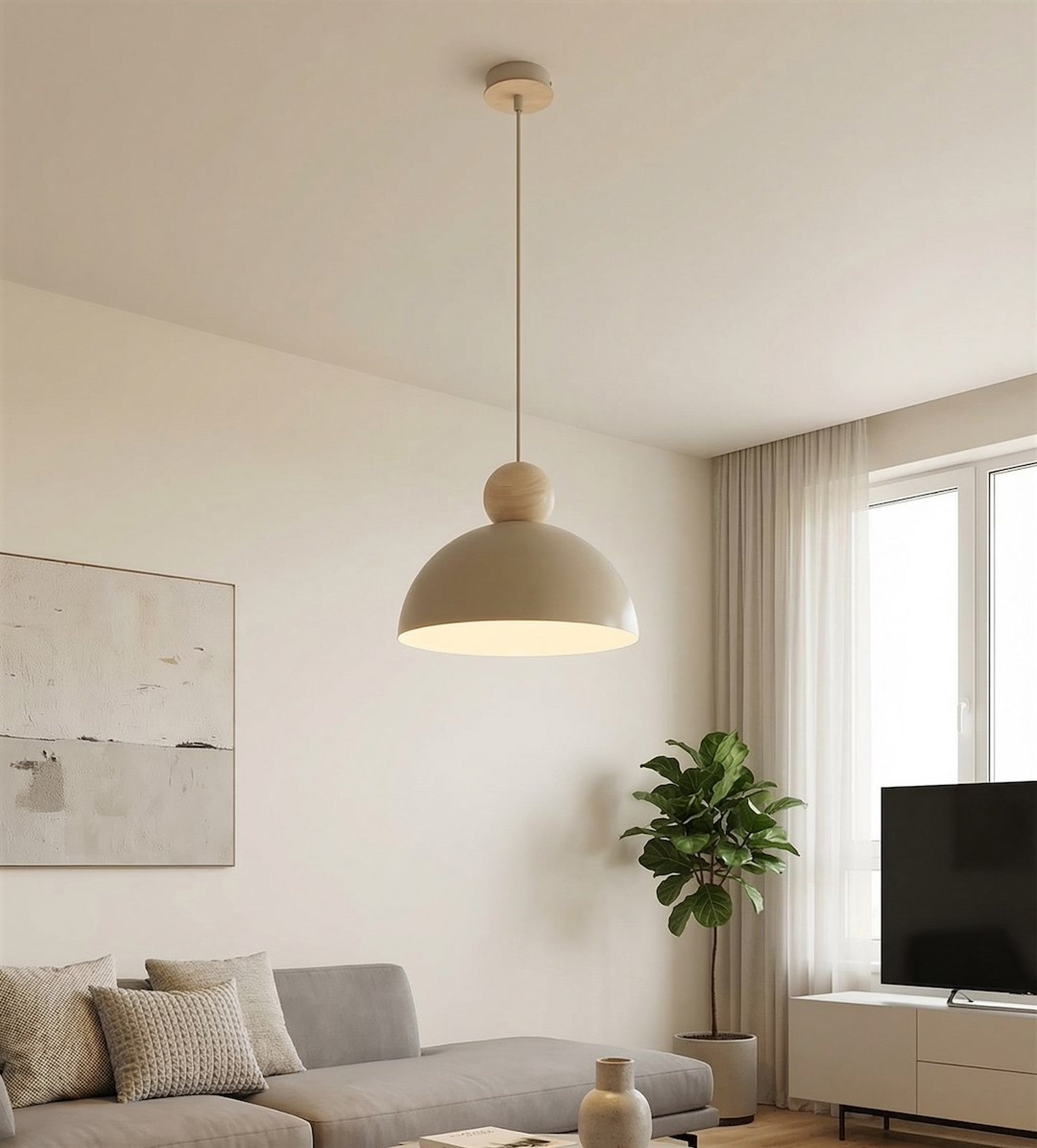 Lampa wisząca Kaki M mokka
