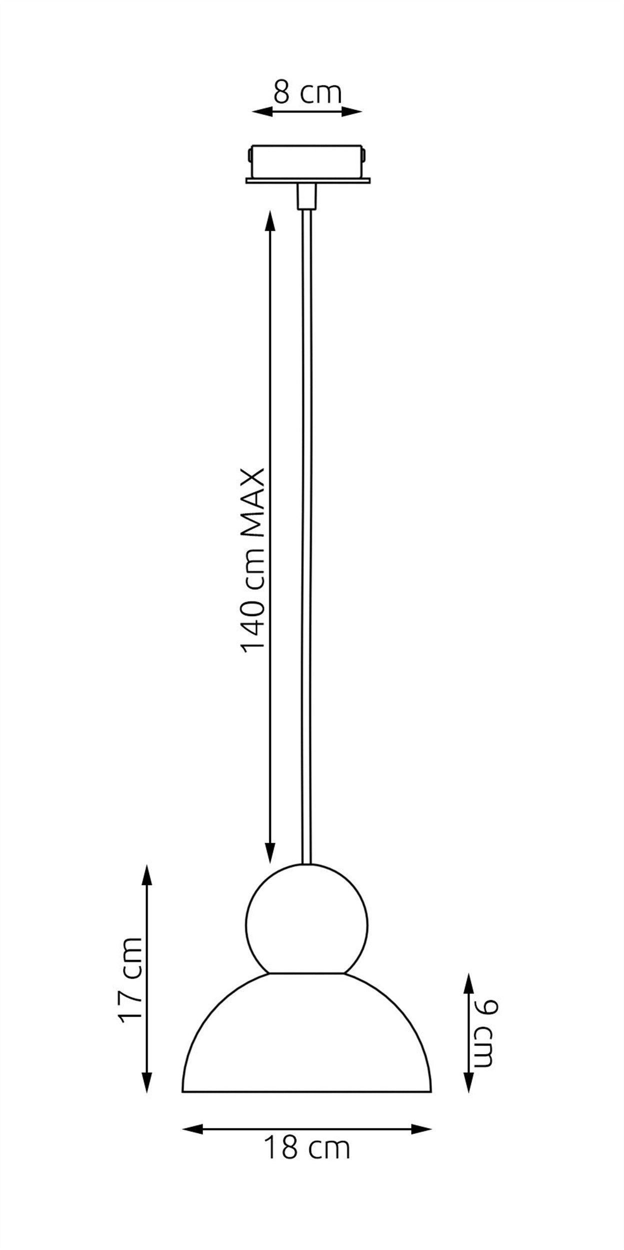 Lampa wisząca Kaki S mokka