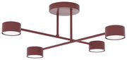 Lampa wisząca Halo x4 burgundowa