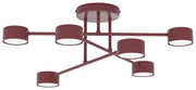 Lampa wisząca Halo x6 burgundowa