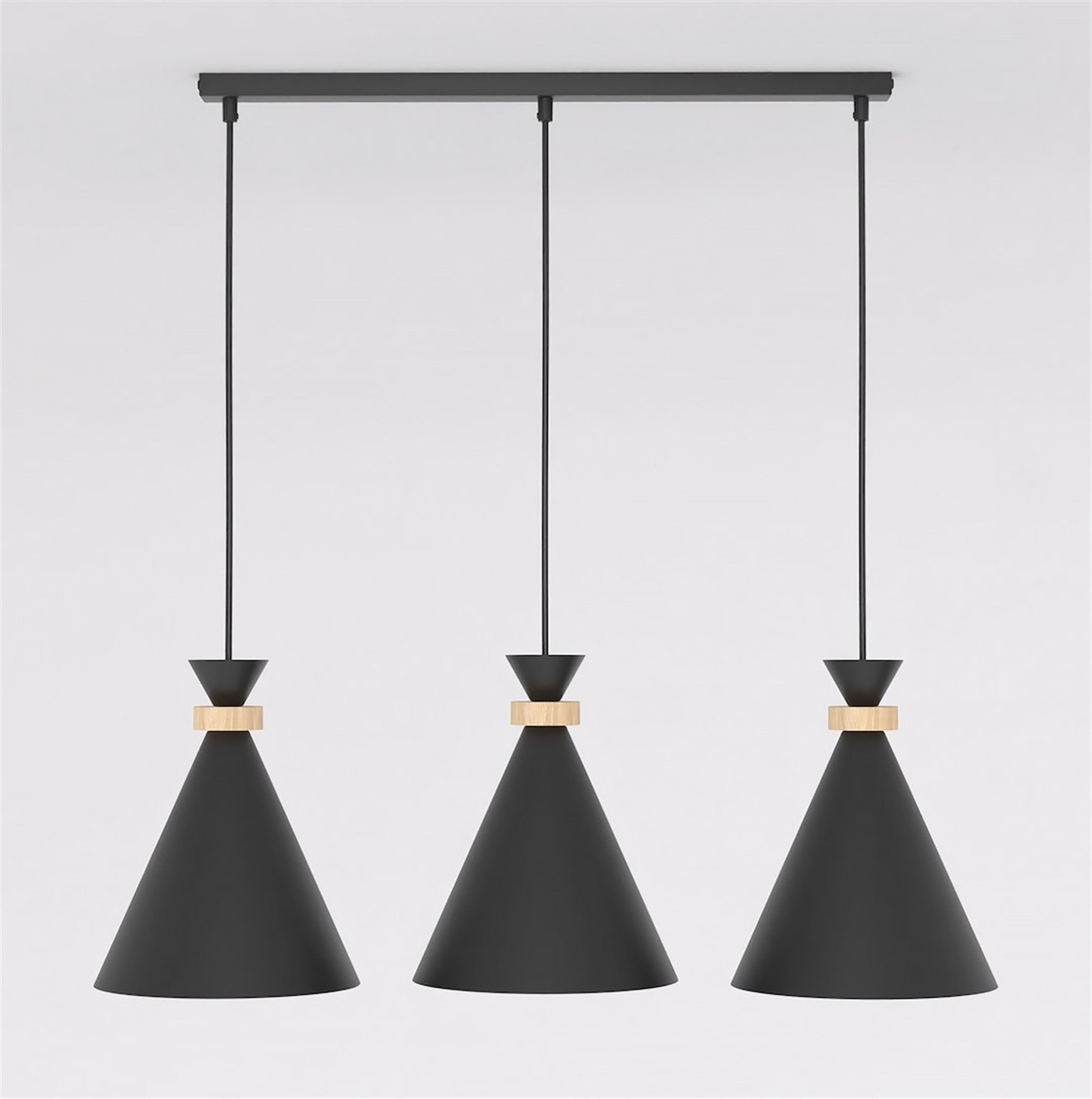 Lampa wisząca Zero x3 czarna