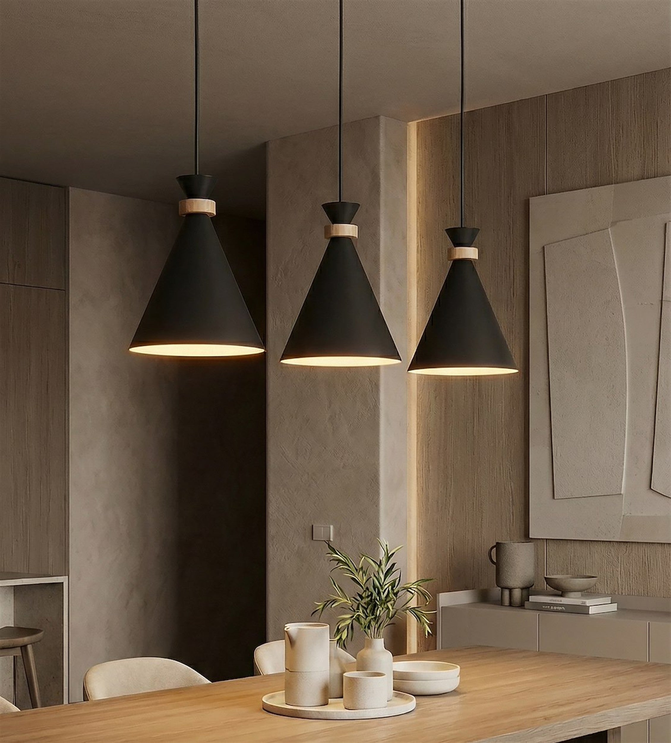 Lampa wisząca Zero x3 czarna