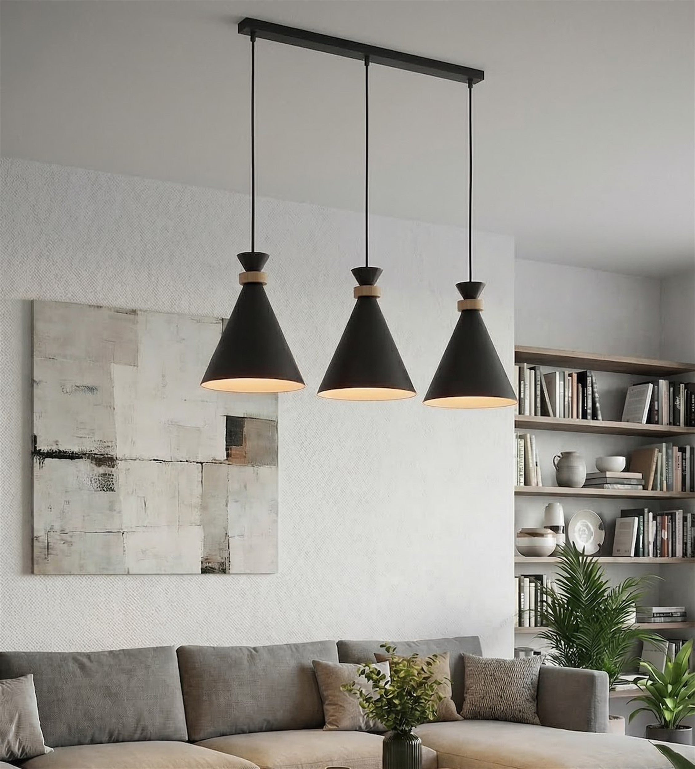 Lampa wisząca Zero x3 czarna