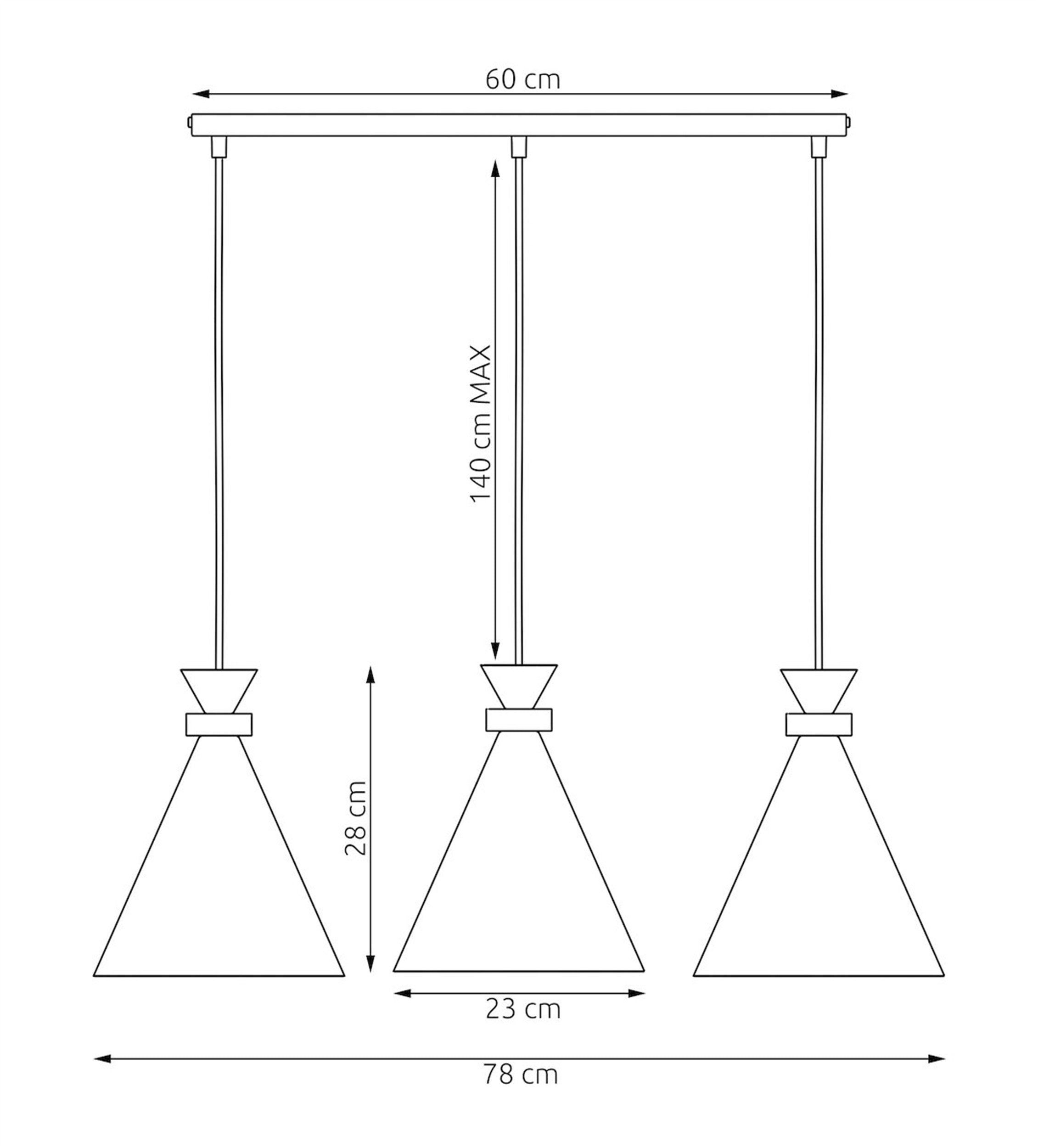 Lampa wisząca Zero x3 burgundowa