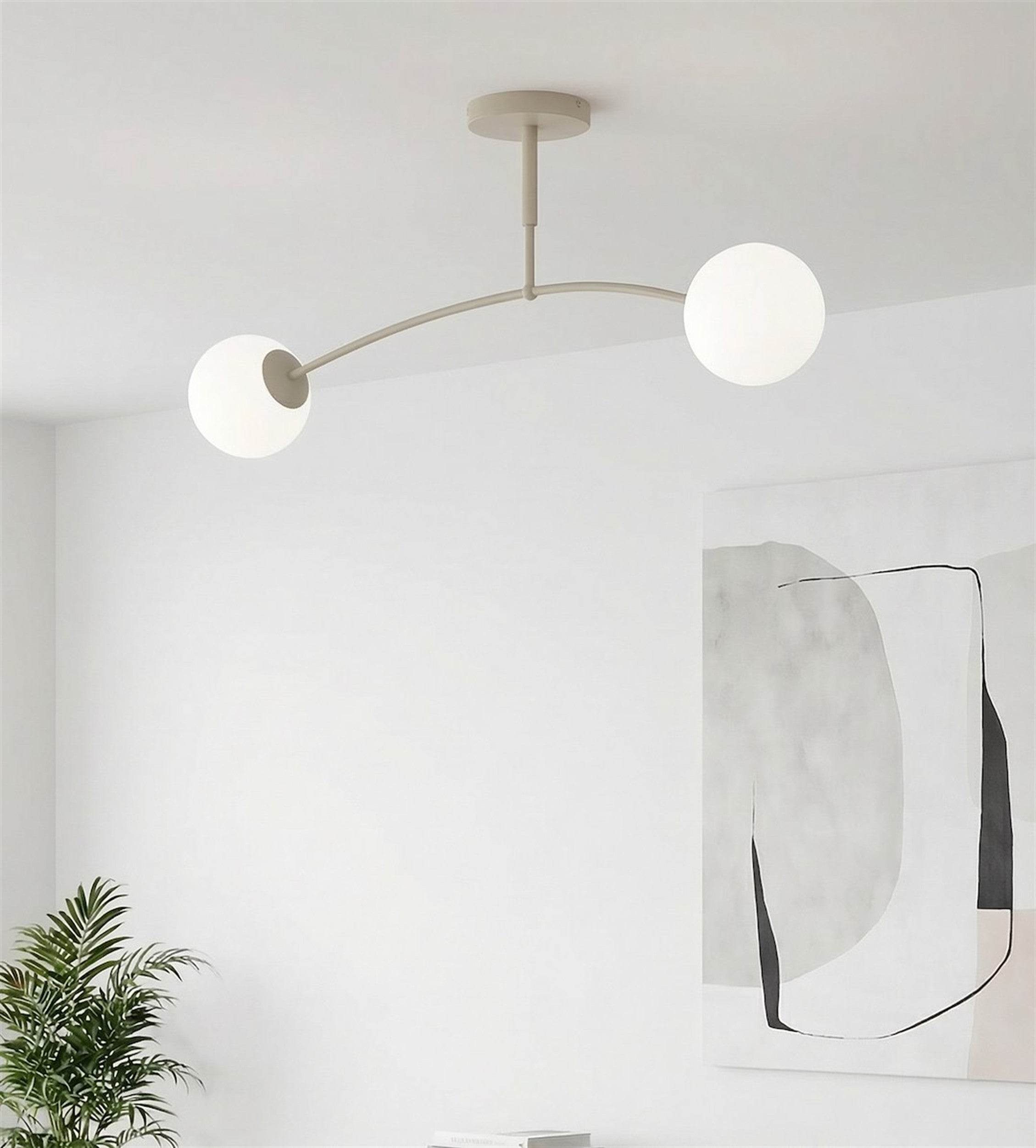 Lampa wisząca Pregos x2 mokka opal
