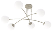Lampa wisząca Pregos x6 mokka opal
