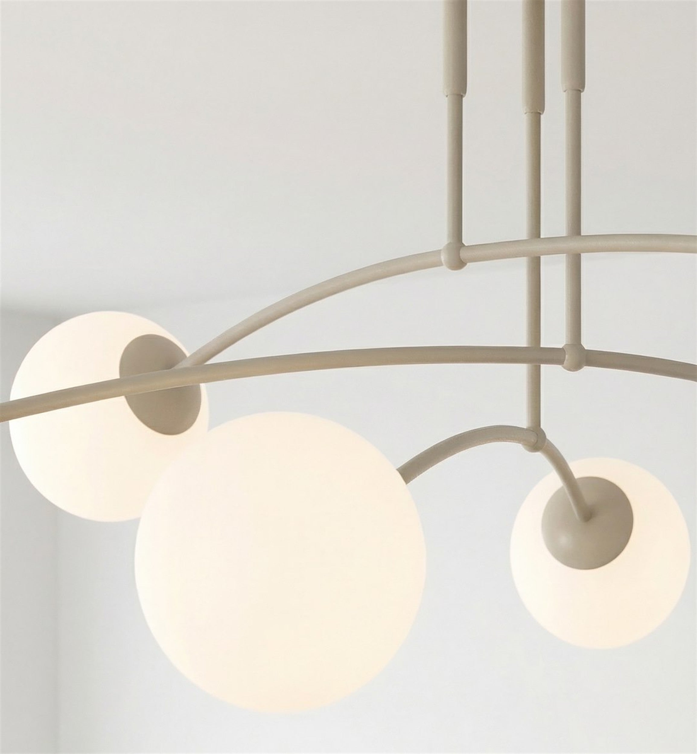 Lampa wisząca Pregos x6 mokka opal