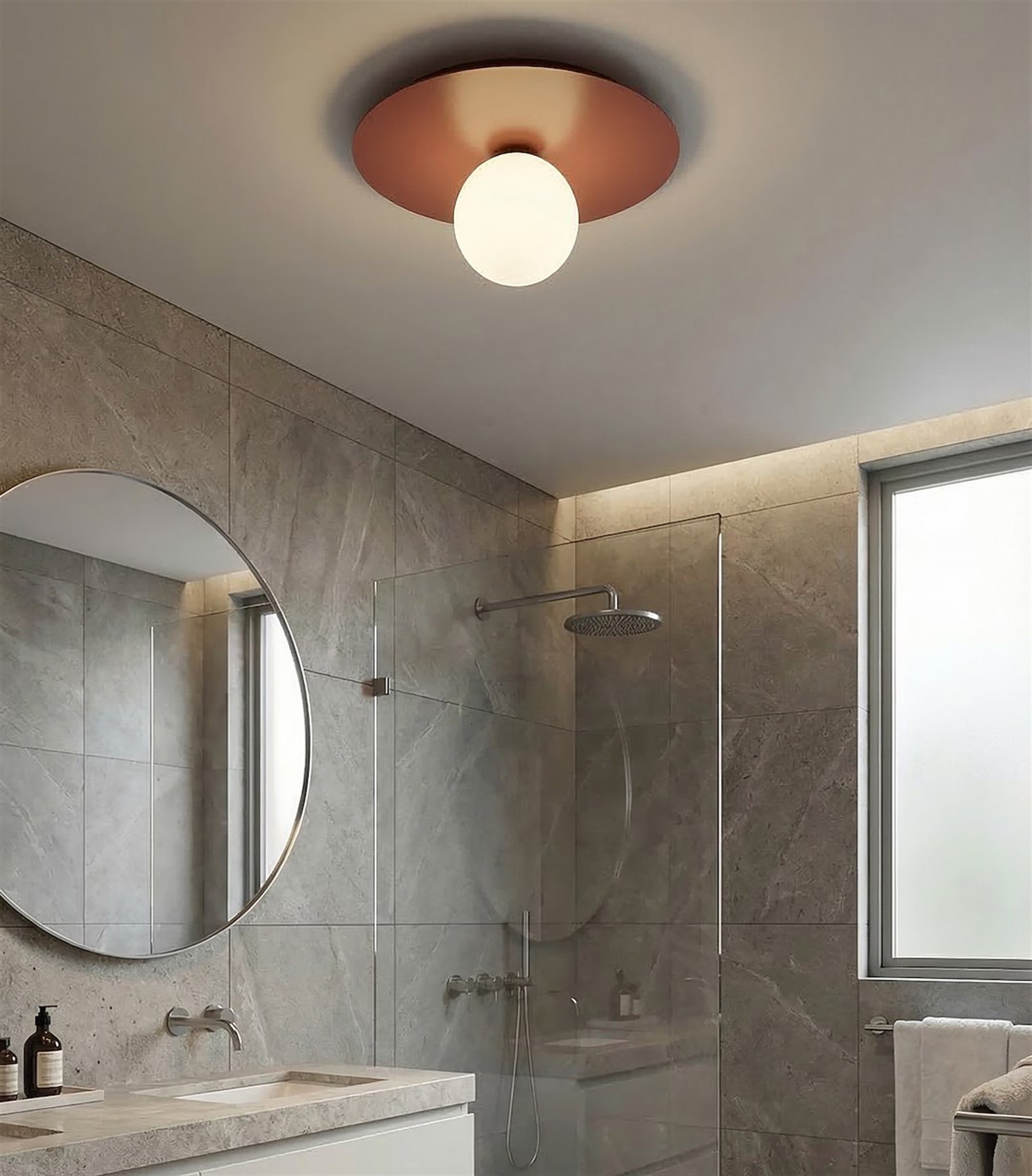 Lampa wisząca Solar x1 burgund opal