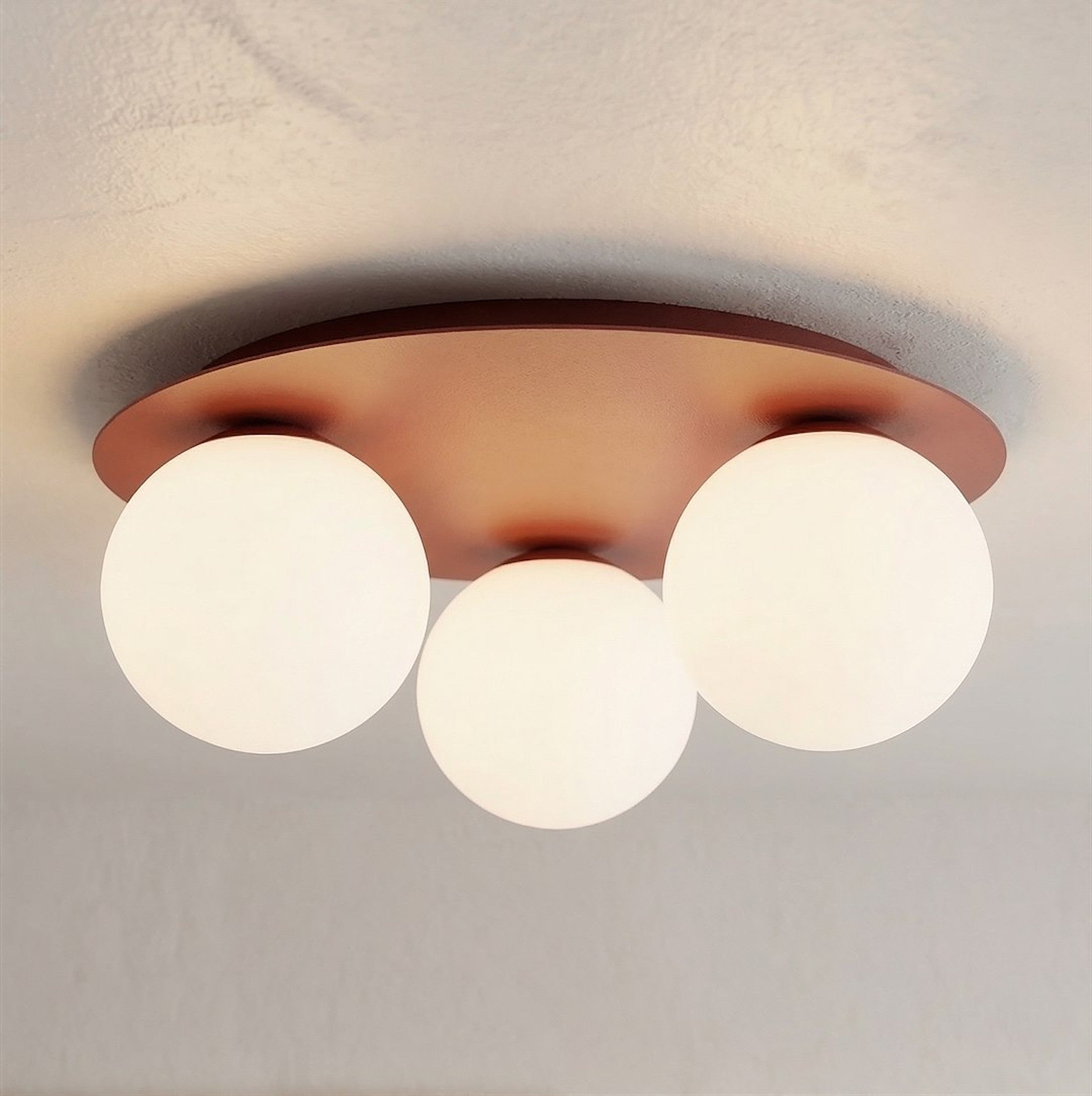 Lampa wisząca Solar x3 burgund opal