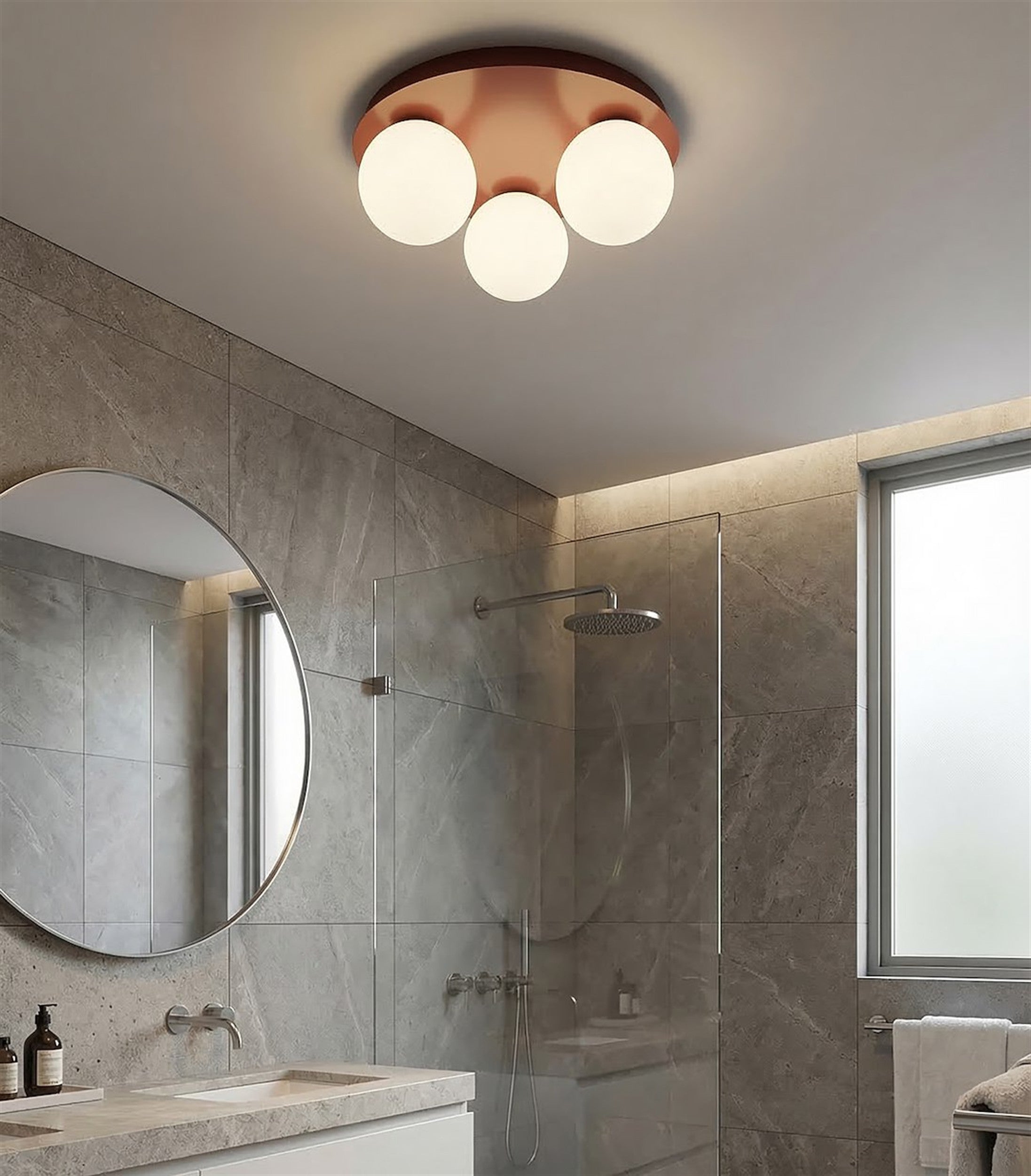 Lampa wisząca Solar x3 burgund opal