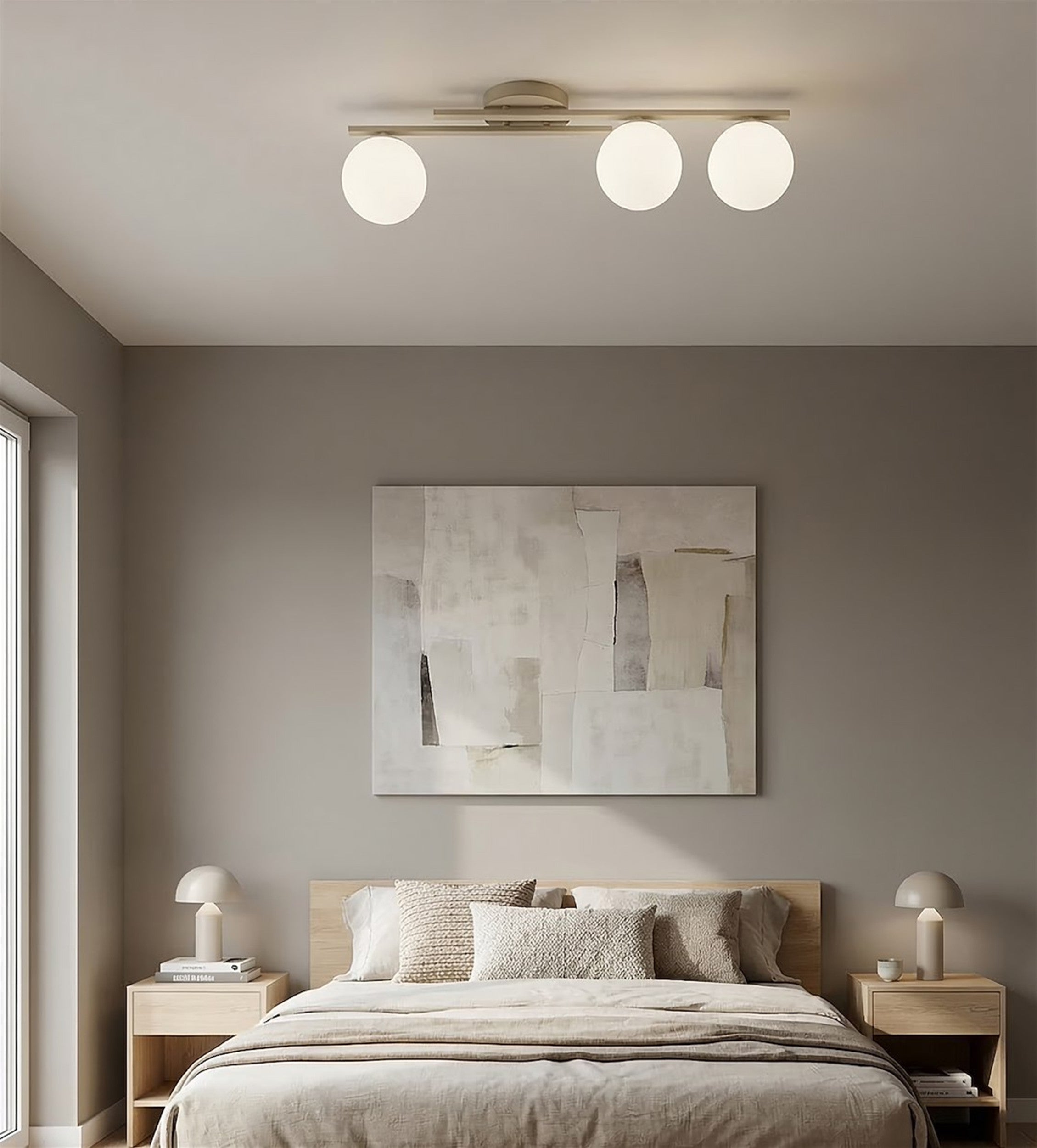 Lampa wisząca Kairo x3 mokka opal