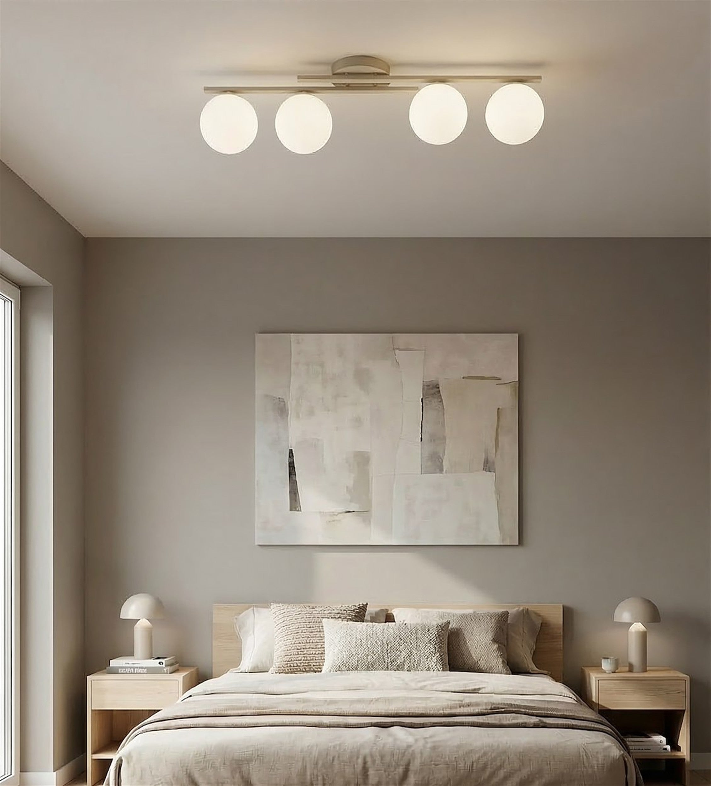Lampa wisząca Kairo x4 mokka opal