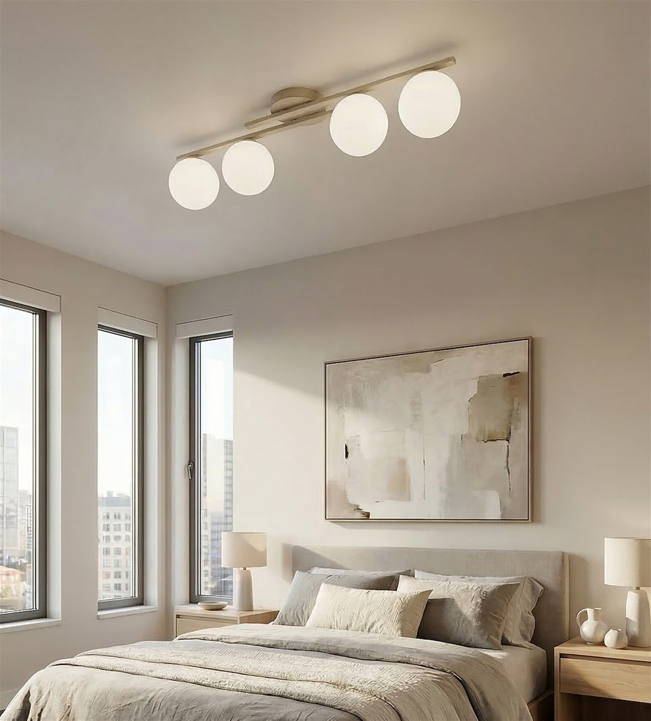 Lampa wisząca Kairo x4 mokka opal