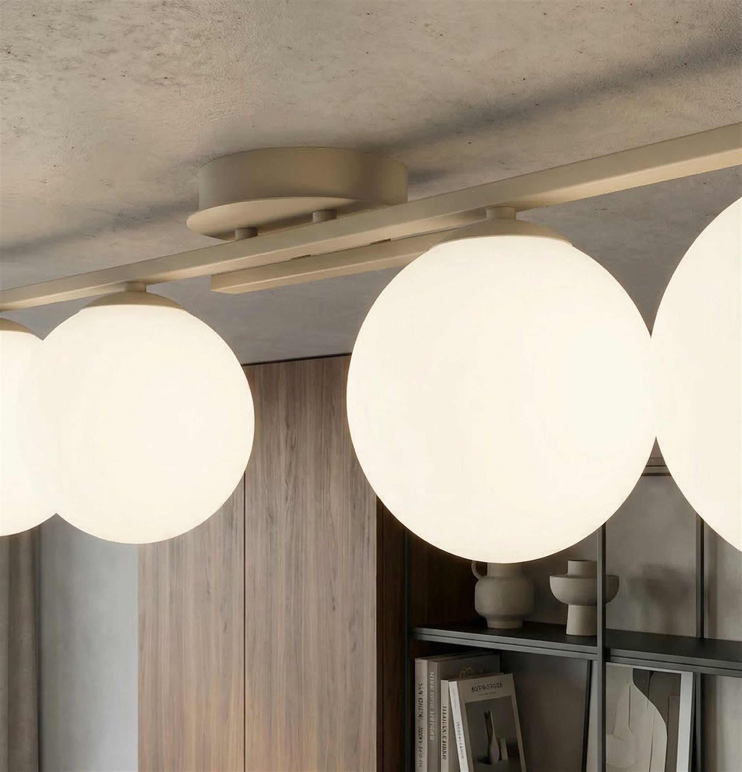 Lampa wisząca Kairo x4 mokka opal
