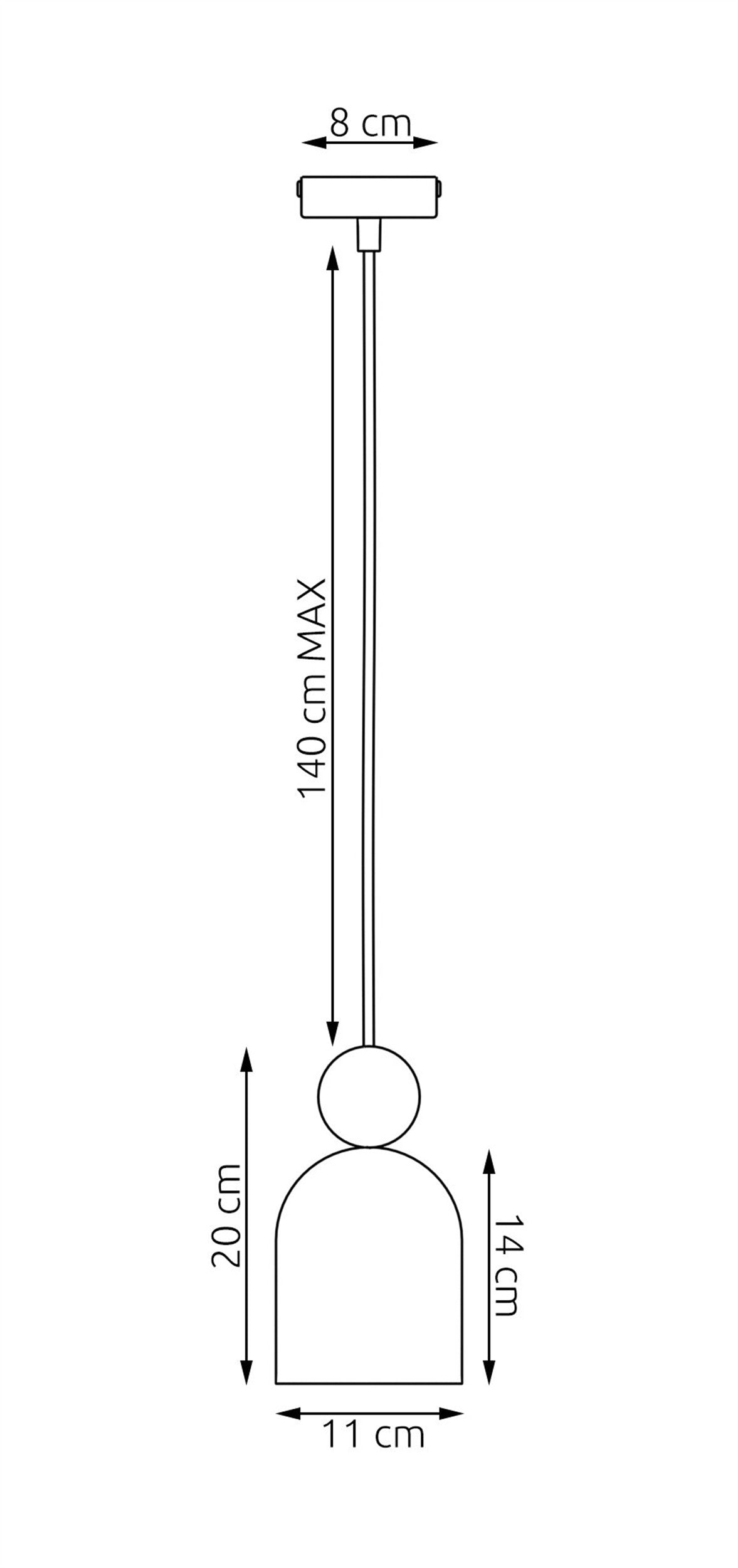 Lampa wisząca Mesi x1 mokka