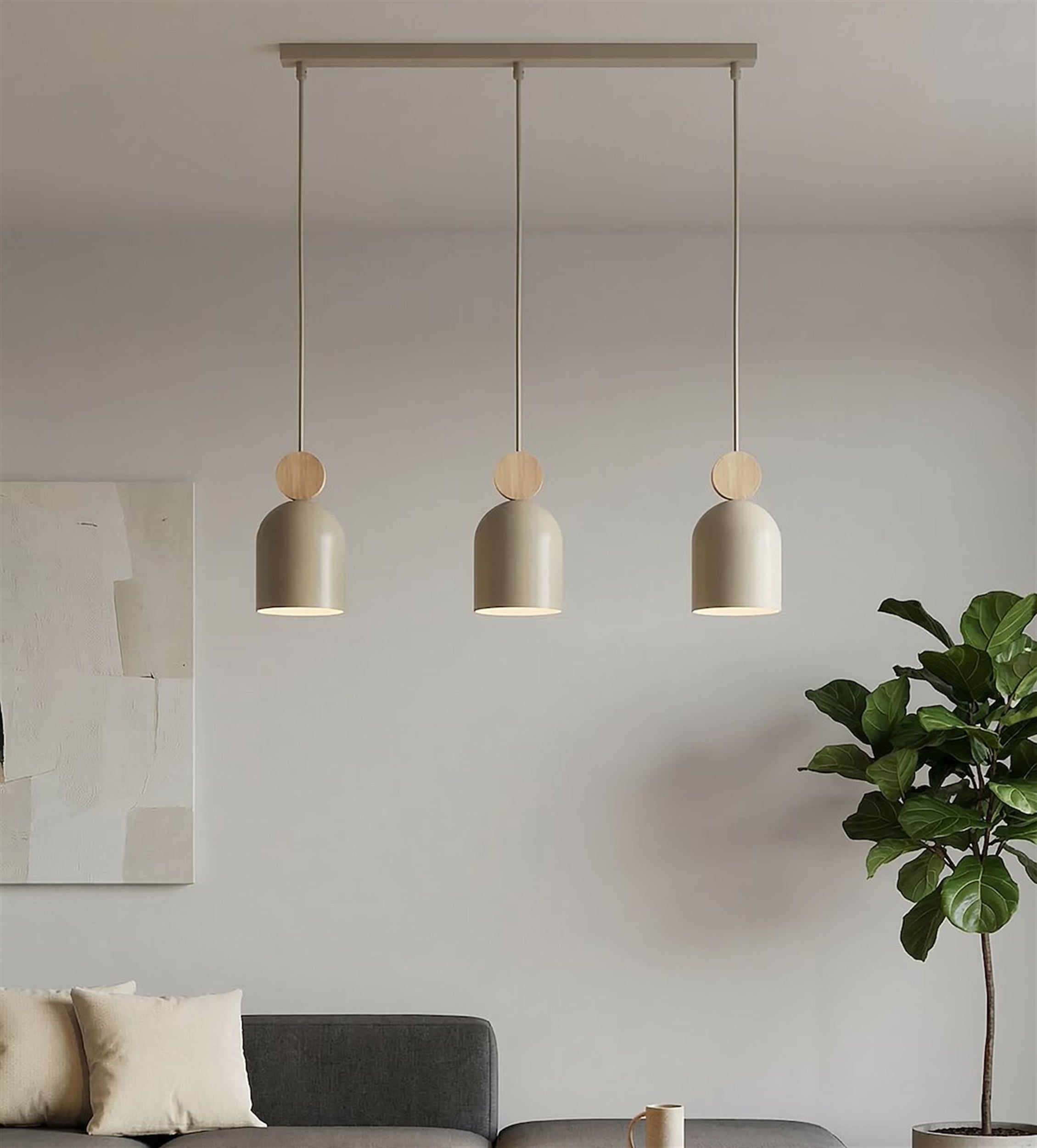 Lampa wisząca Mesi x3 mokka