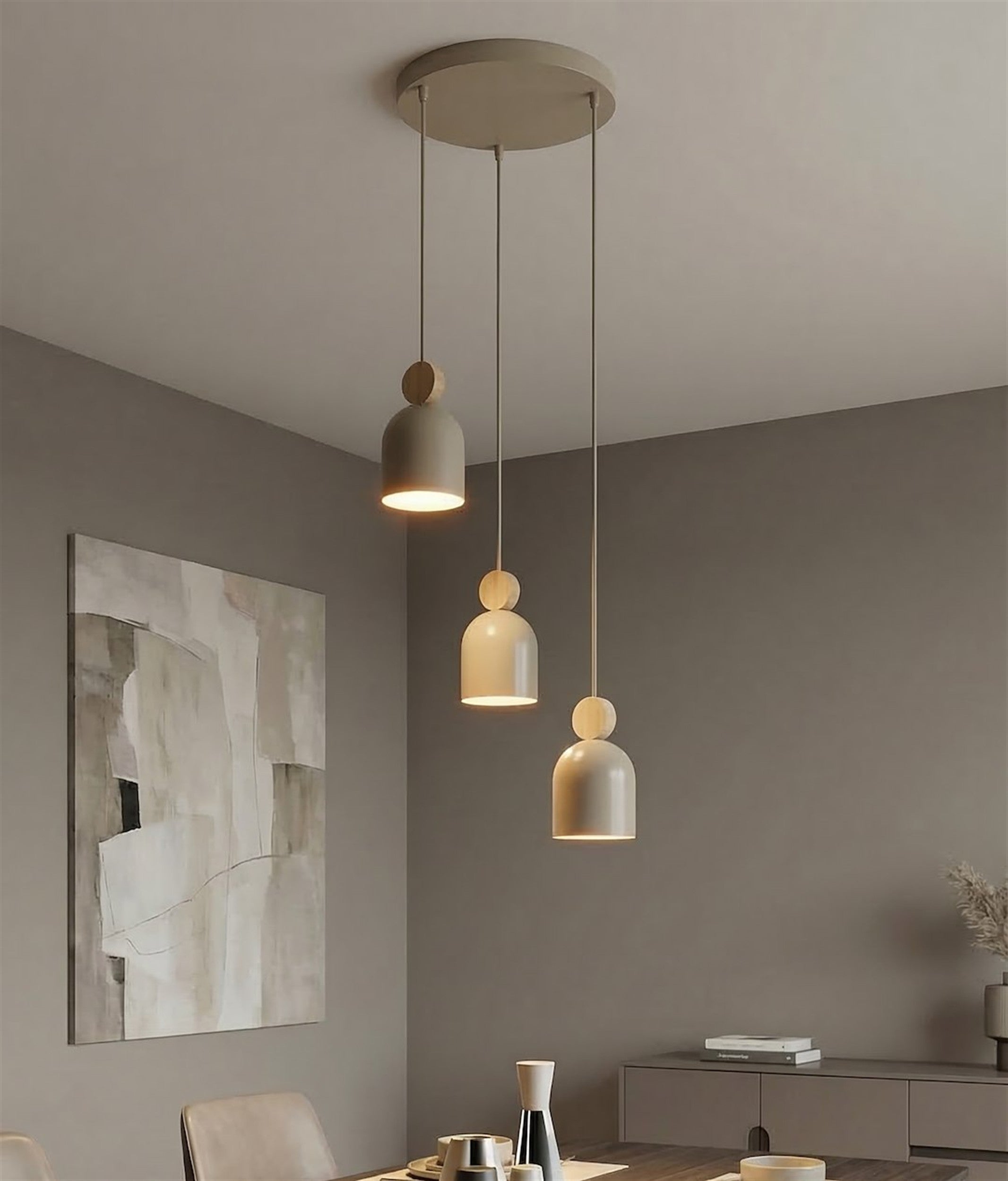 Lampa wisząca Mesi Premium x3 mokka