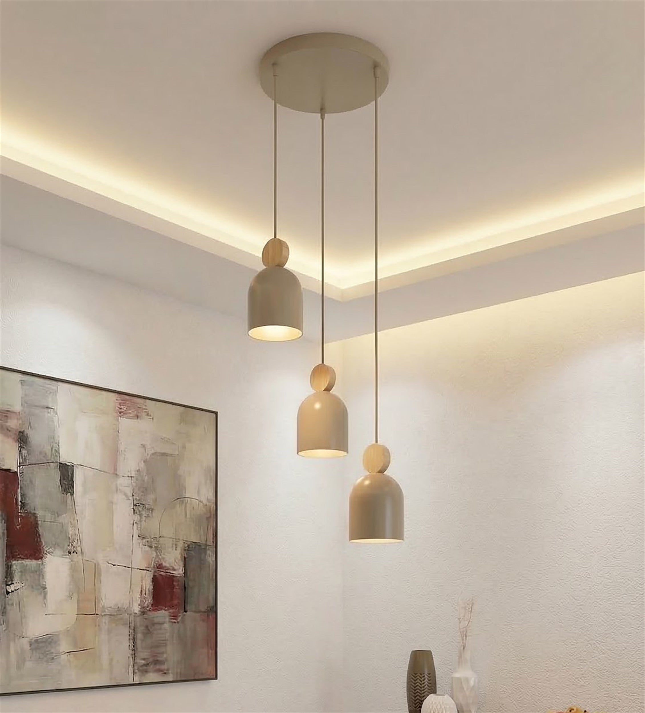 Lampa wisząca Mesi Premium x3 mokka