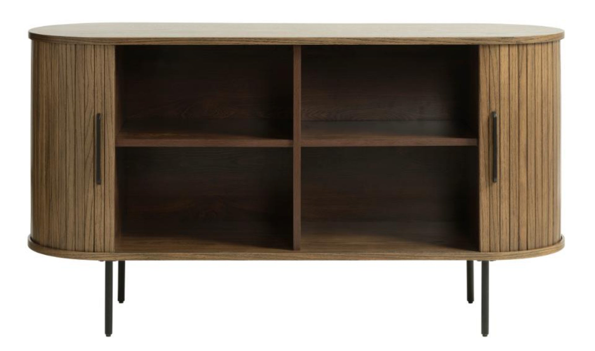 Komoda Gativel 140x76 cm lamele dąb palony
