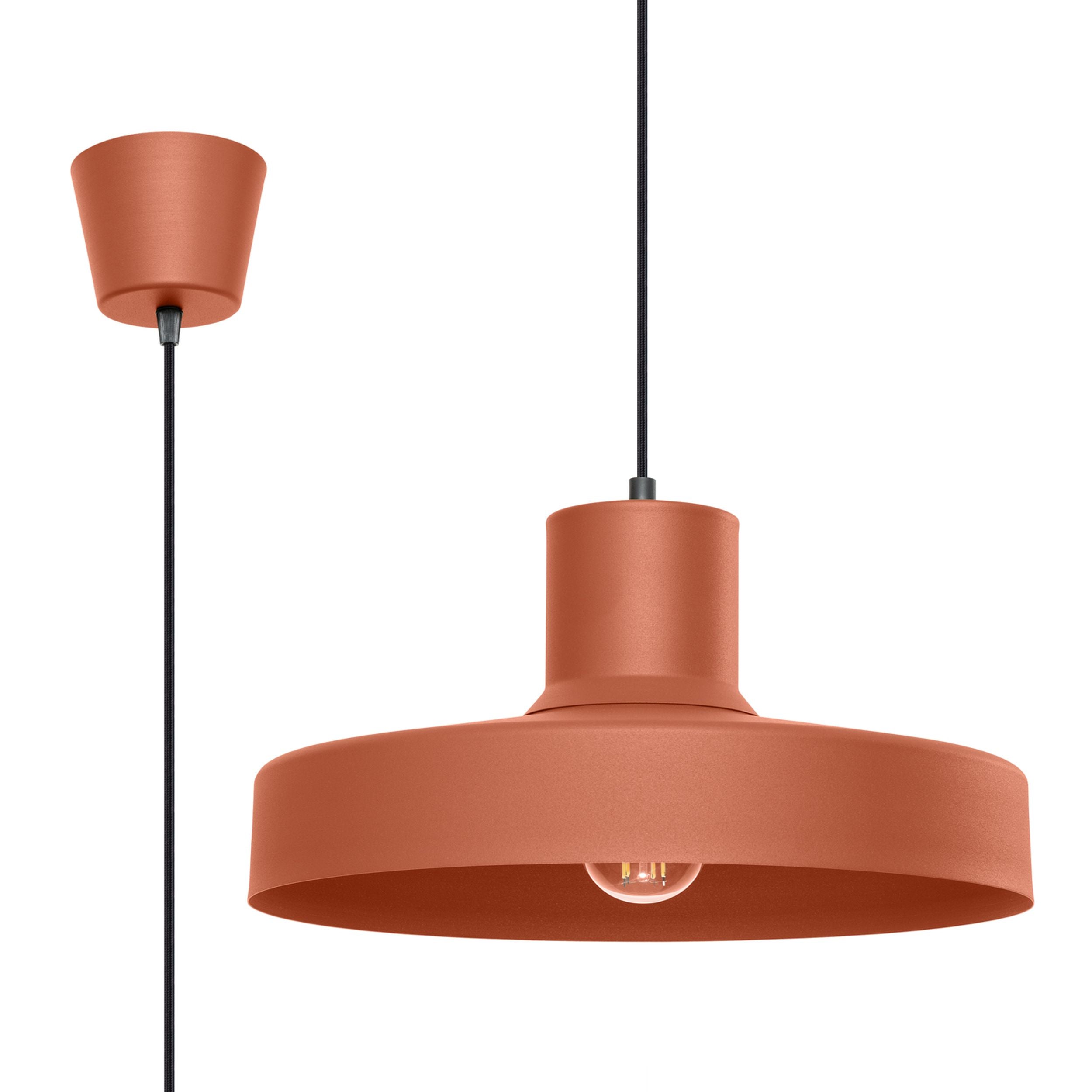 Lampa wisząca Bilo ochra czerwona