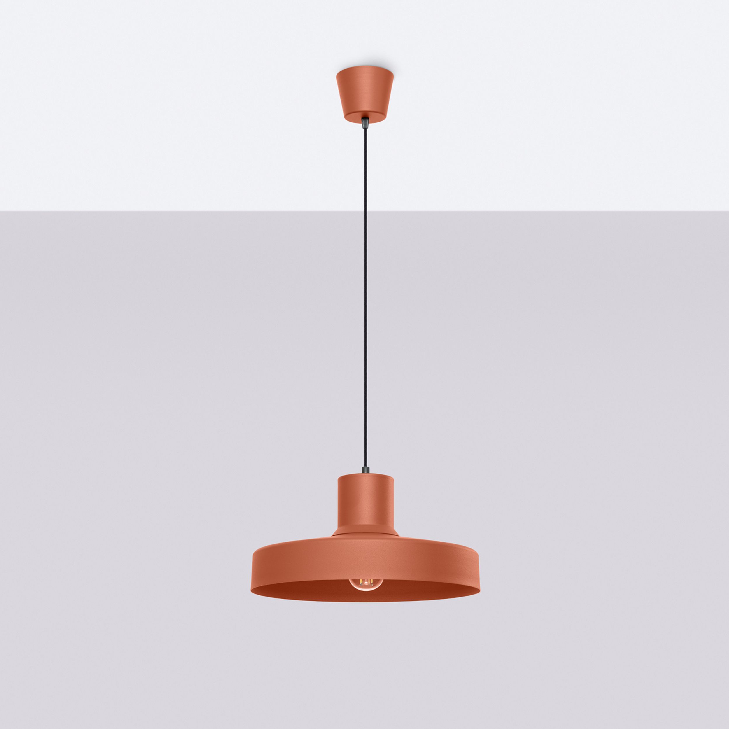 Lampa wisząca Bilo ochra czerwona