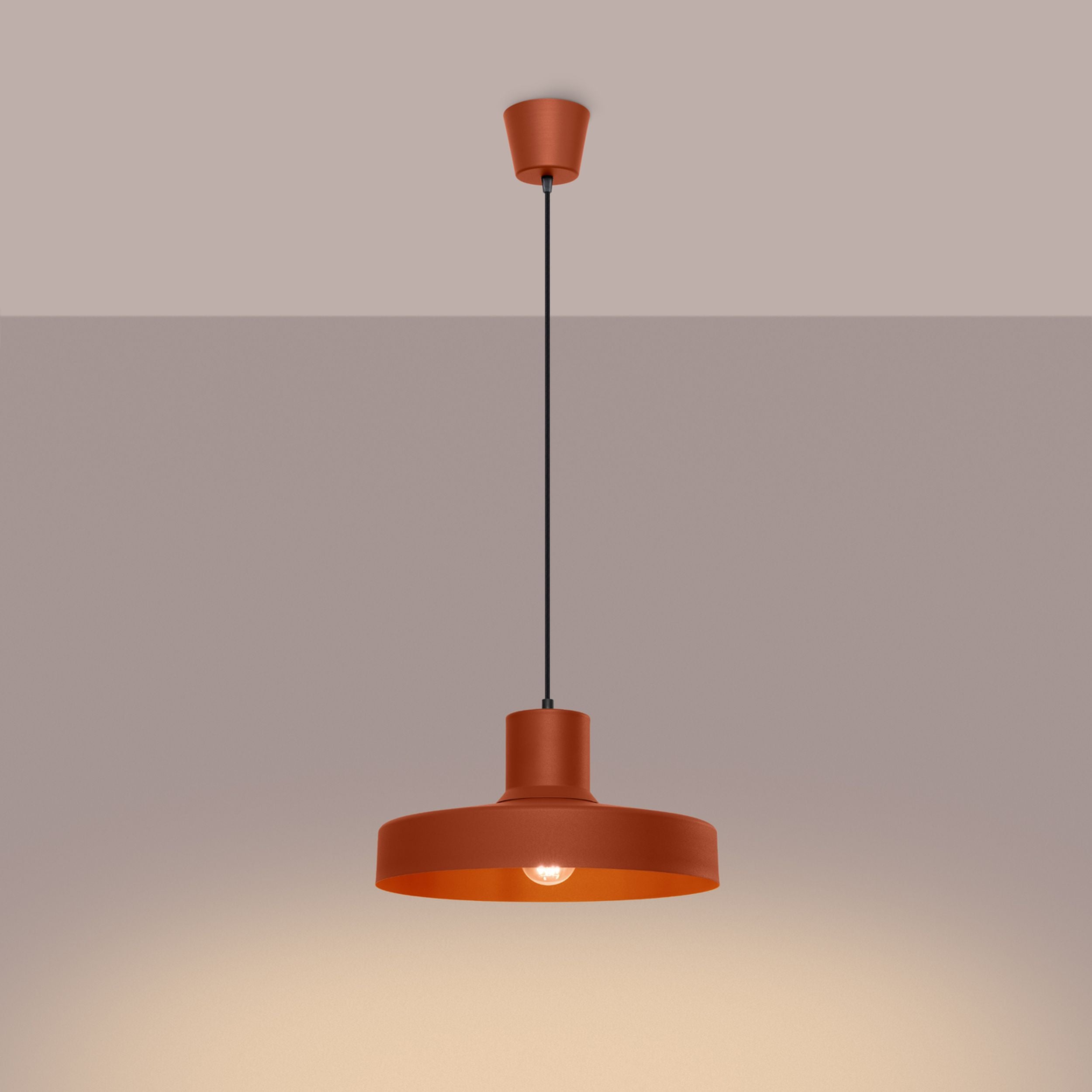 Lampa wisząca Bilo ochra czerwona