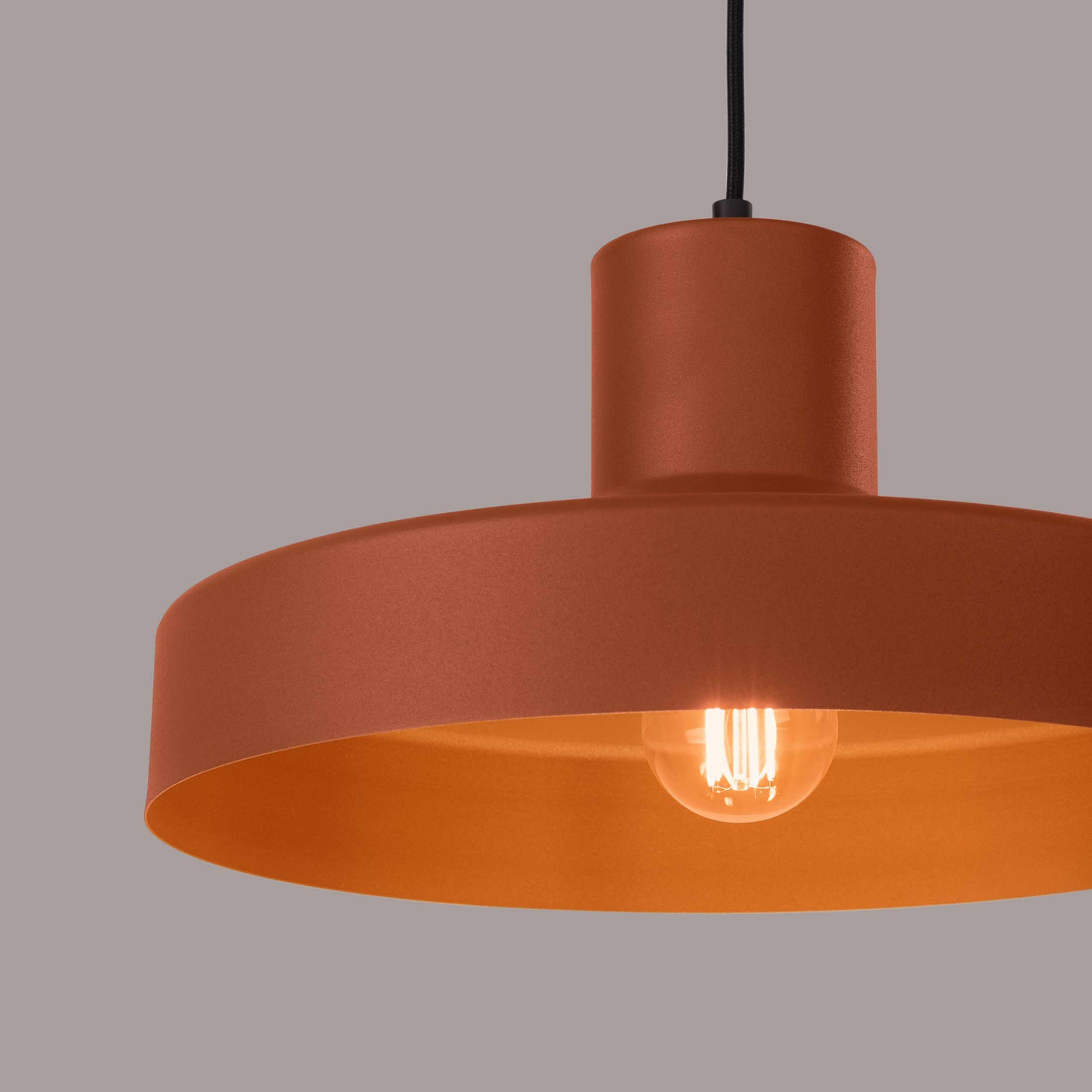 Lampa wisząca Bilo ochra czerwona