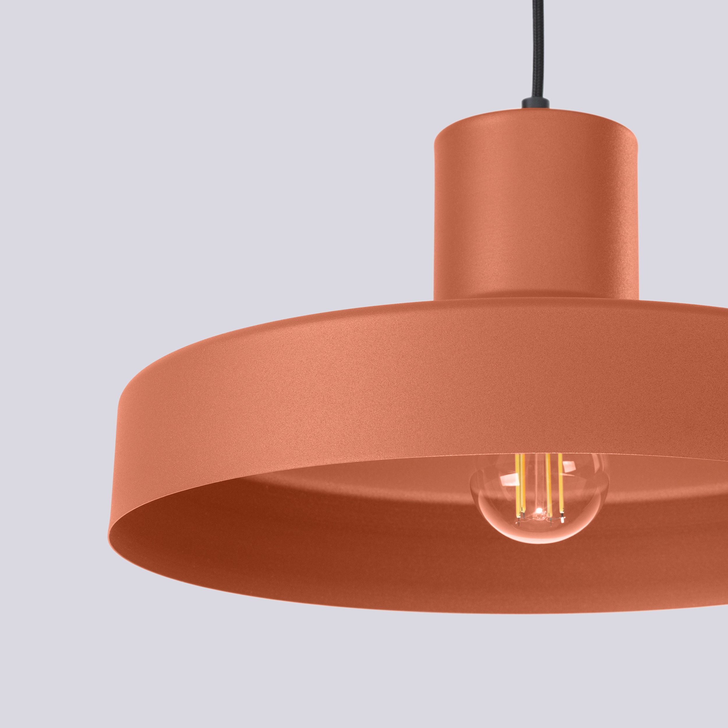 Lampa wisząca Bilo ochra czerwona