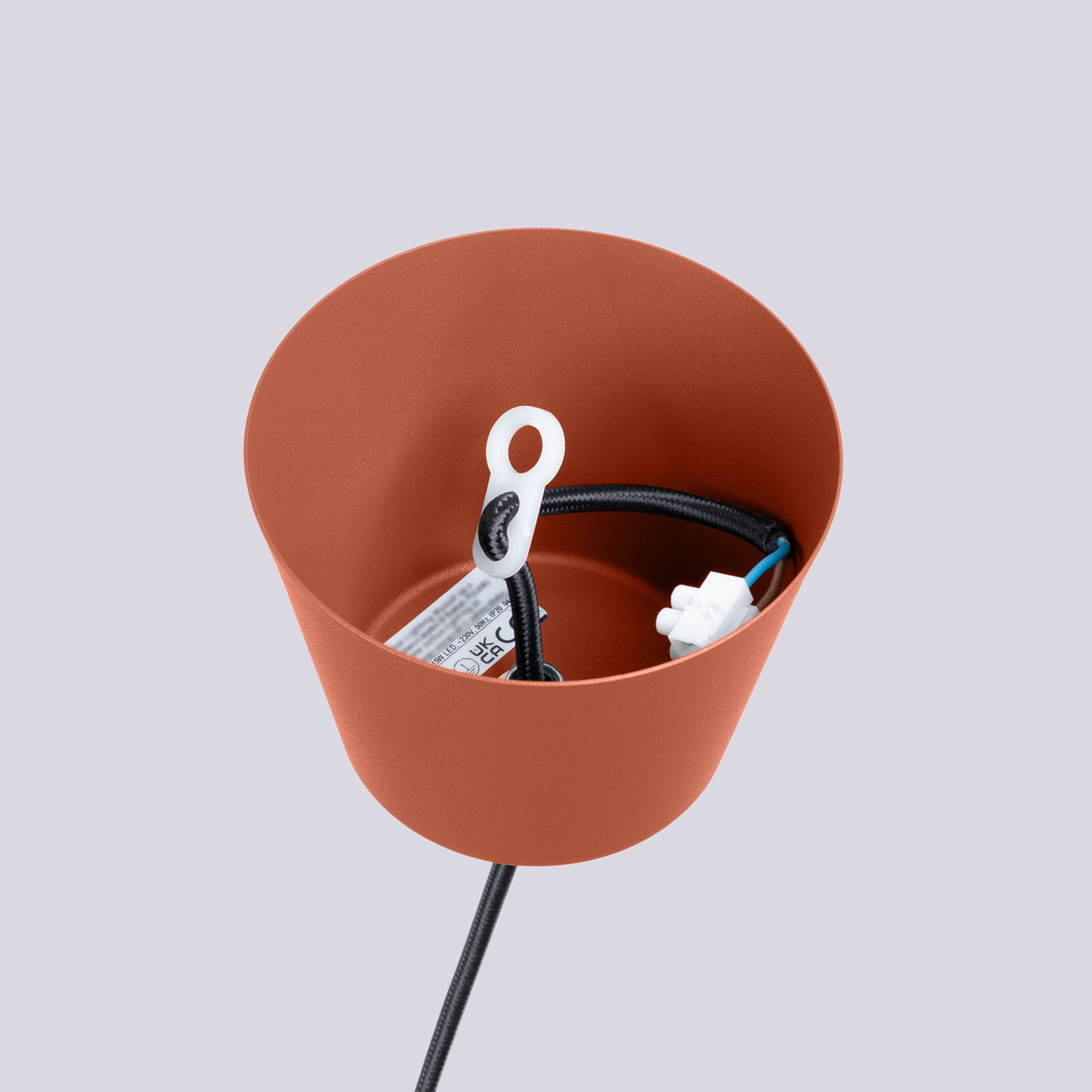 Lampa wisząca Bilo ochra czerwona