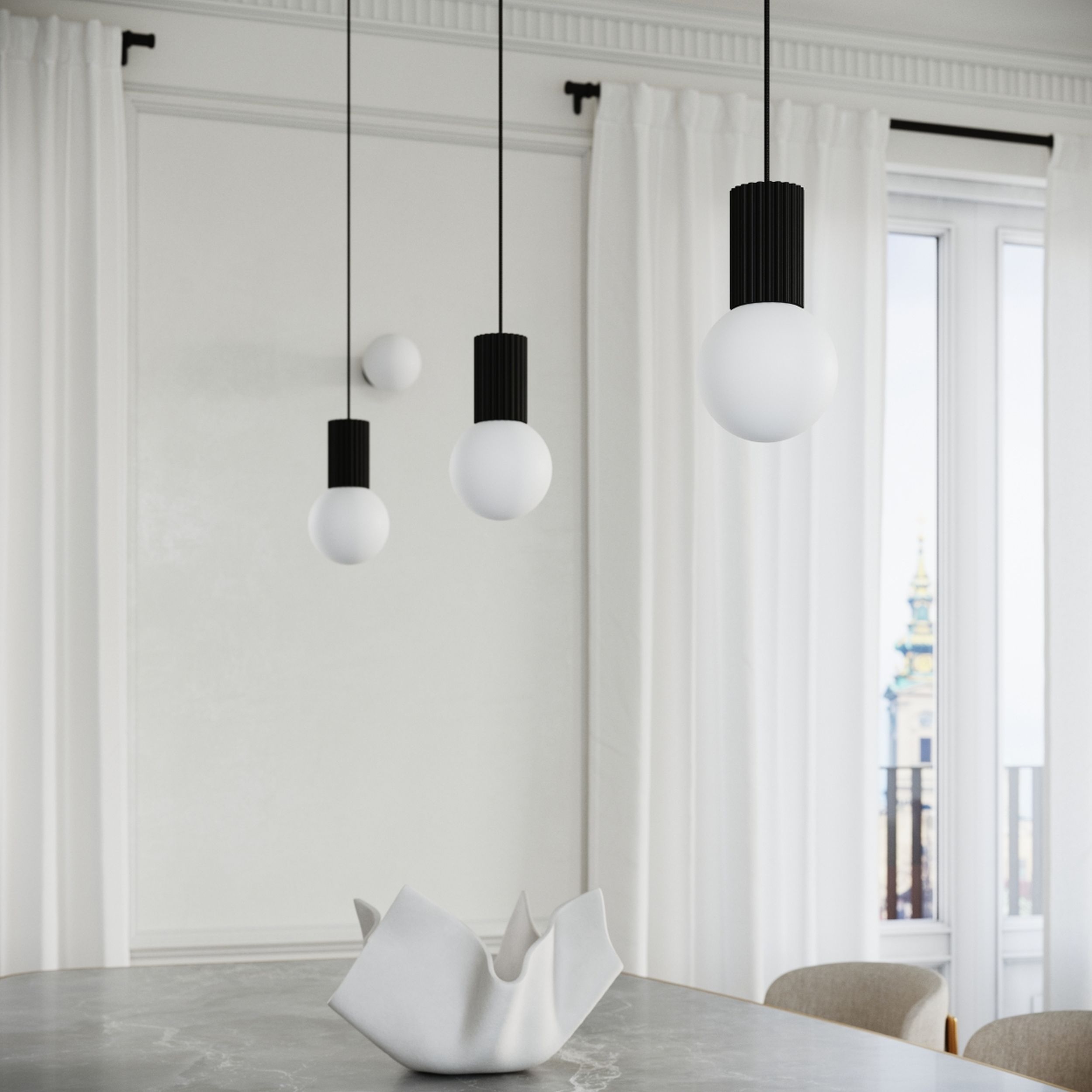 Lampa wisząca Halo 1 czarna