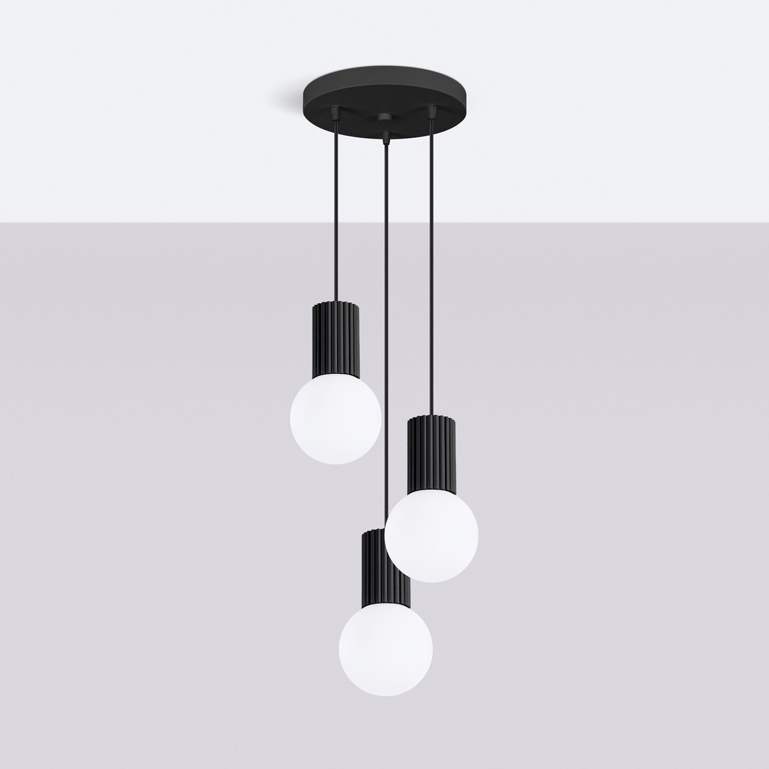 Lampa wisząca Halo 3P czarna