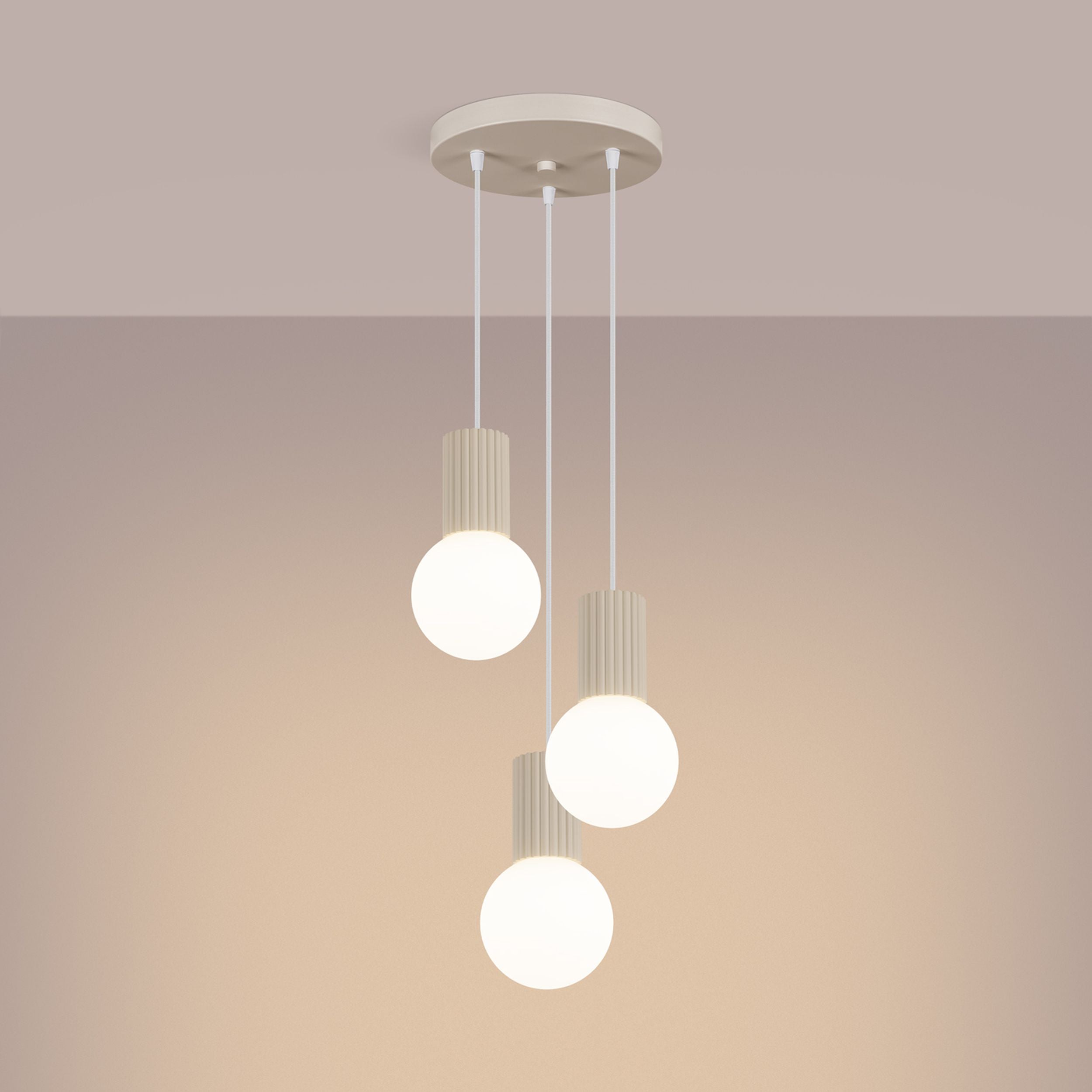 Lampa wisząca Halo 3P beżowa
