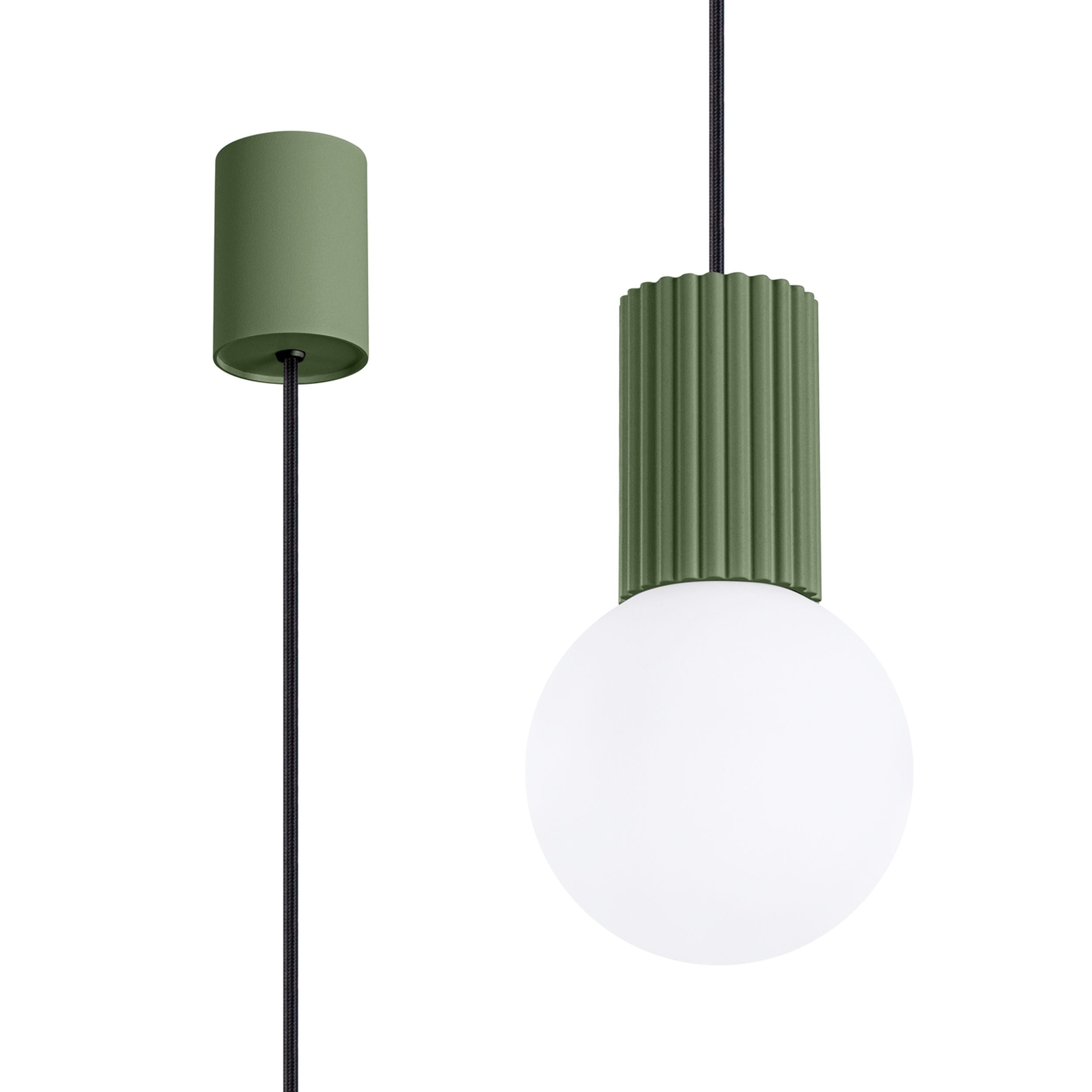 Lampa wisząca Halo 1 zielona oliwka