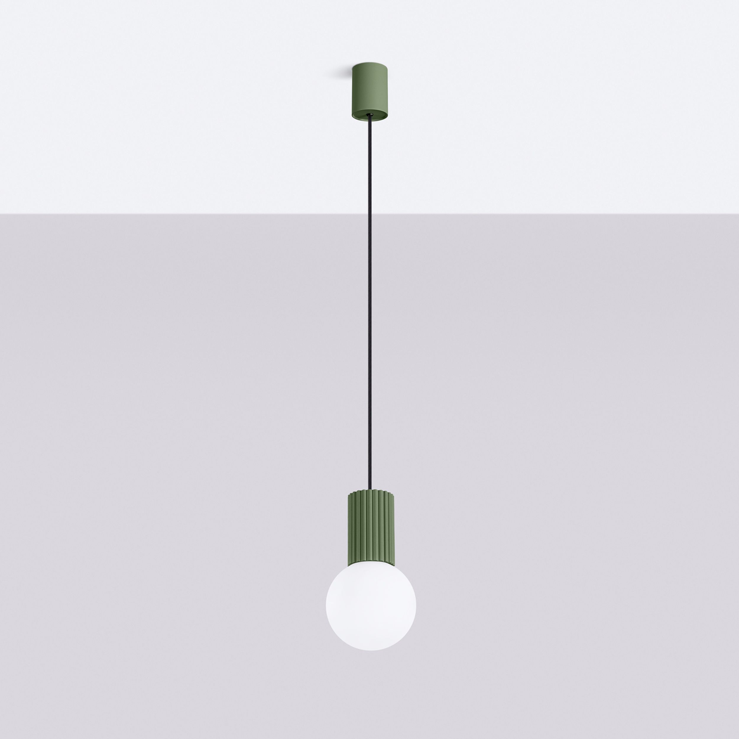 Lampa wisząca Halo 1 zielona oliwka