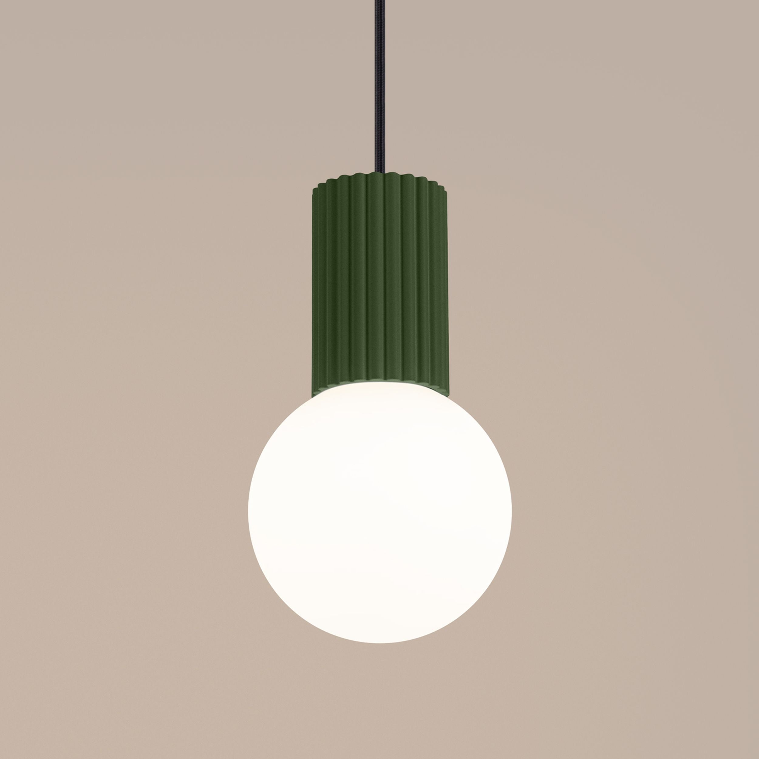 Lampa wisząca Halo 1 zielona oliwka